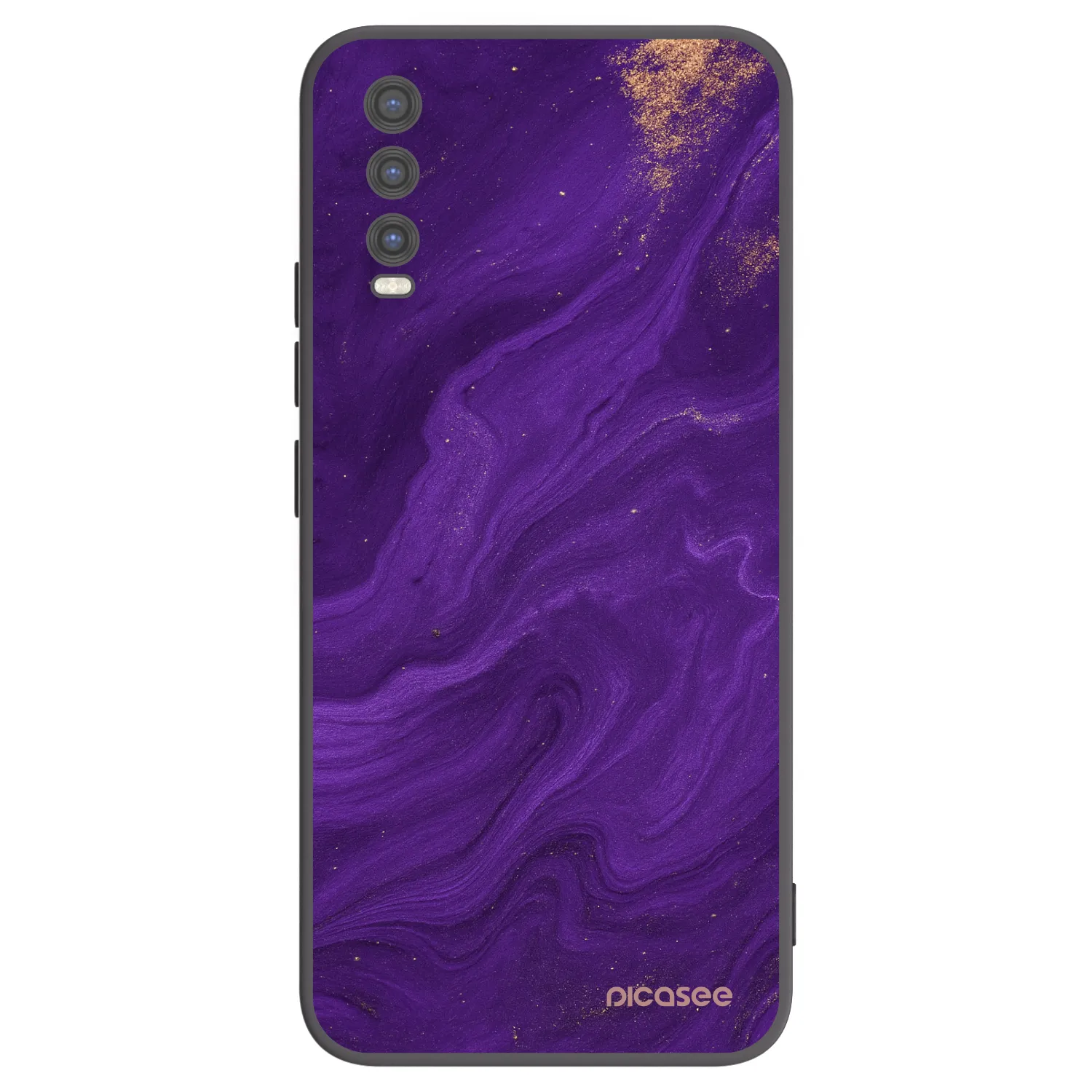 Picasee Vivo Y20s Hülle - Schwarzes Silikon - Purple