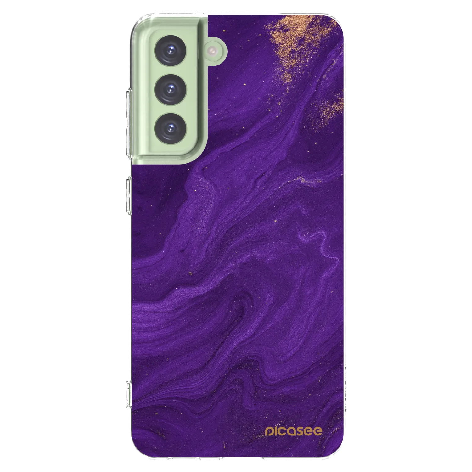 Picasee Samsung Galaxy S21 FE 5G Hülle - Transparentes Silikon - Purple