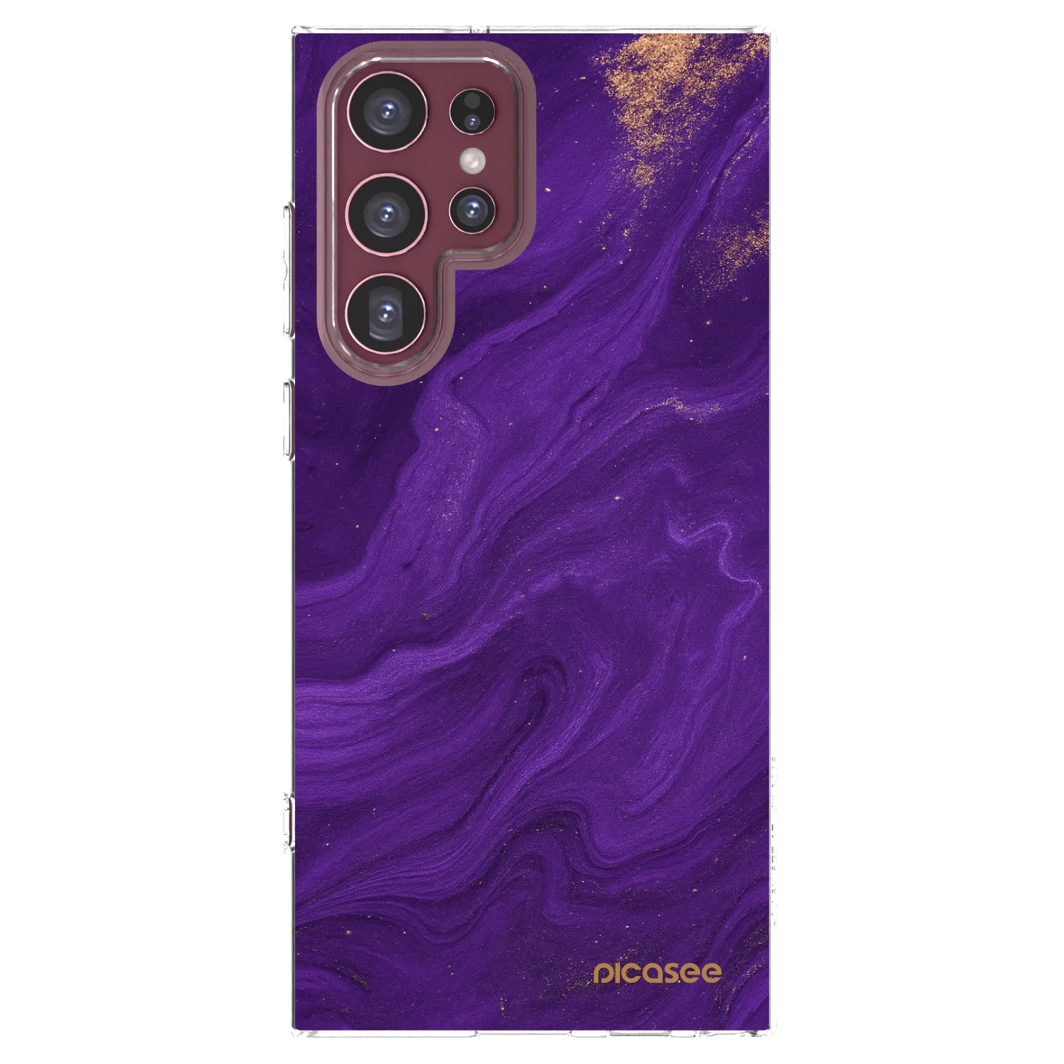Picasee Samsung Galaxy S22 Ultra 5G Hülle - Transparentes Silikon - Purple