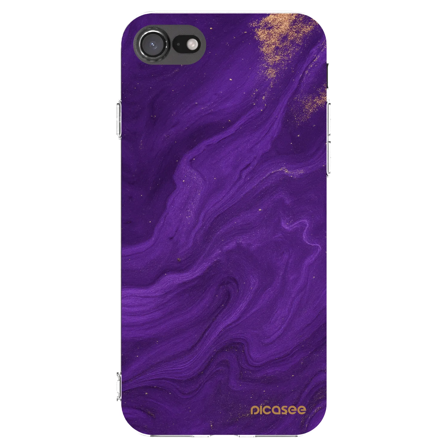 Picasee Apple iPhone SE 2022 Hülle - Transparentes Silikon - Purple