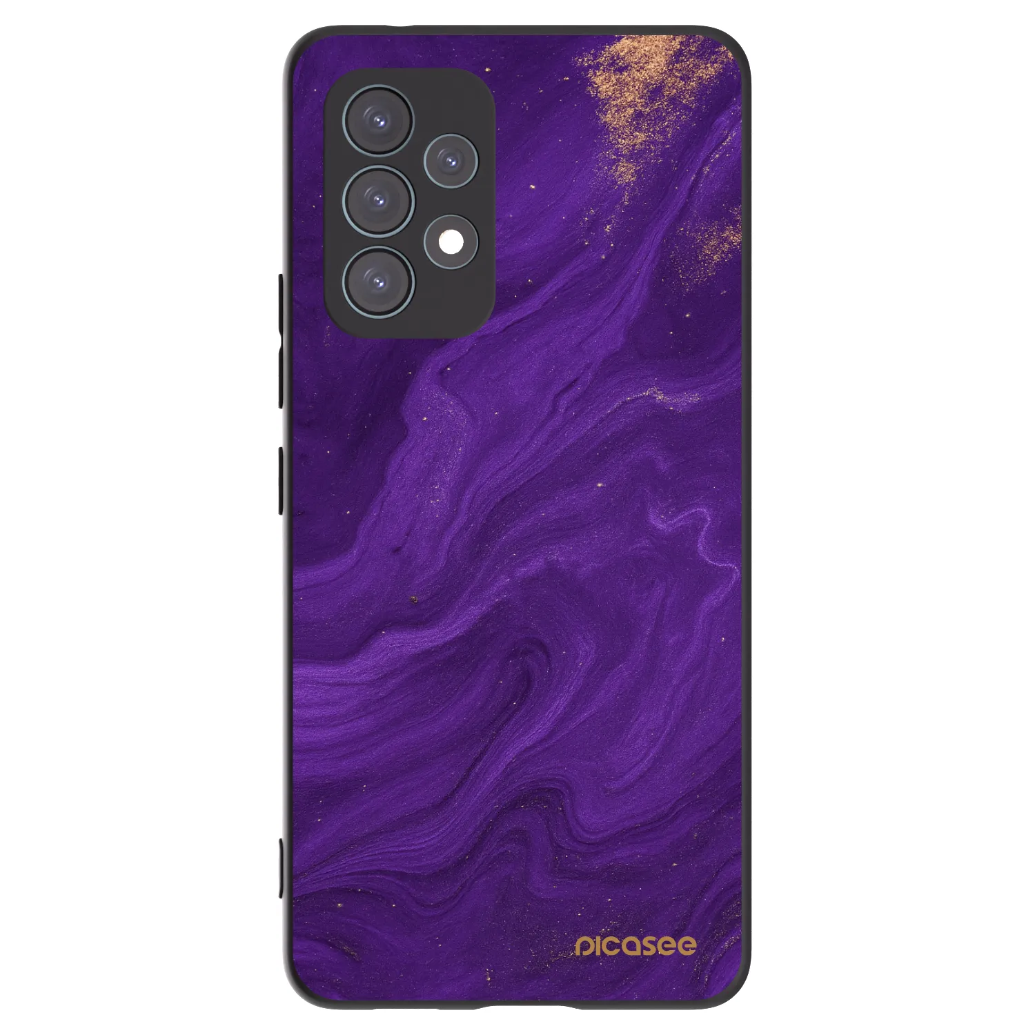 Picasee Samsung Galaxy A53 5G A536 Hülle - Schwarzes Silikon - Purple