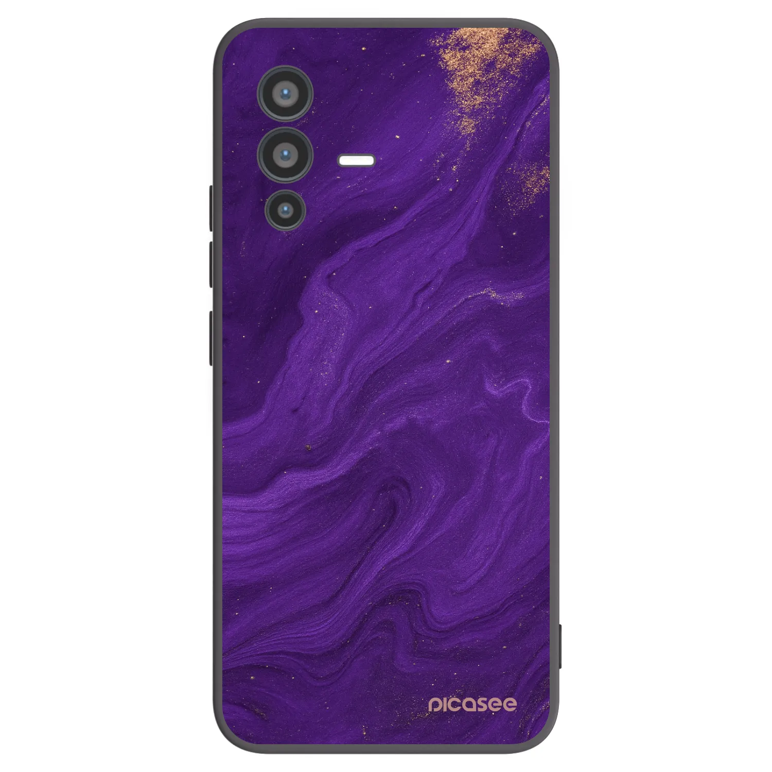 Picasee Vivo V23 5G Hülle - Schwarzes Silikon - Purple