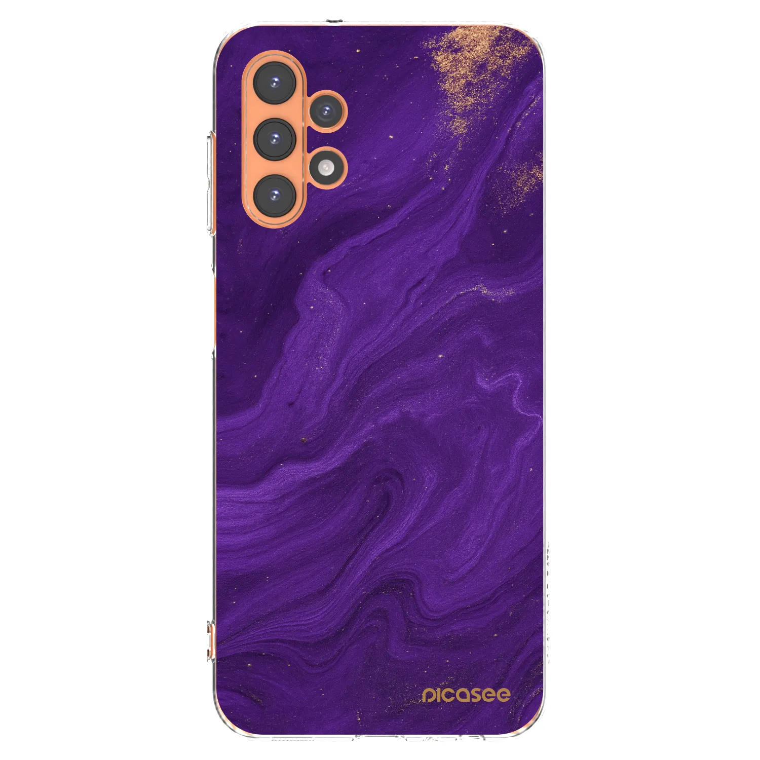 Picasee Samsung Galaxy A13 4G A135 Hülle - Transparentes Silikon - Purple