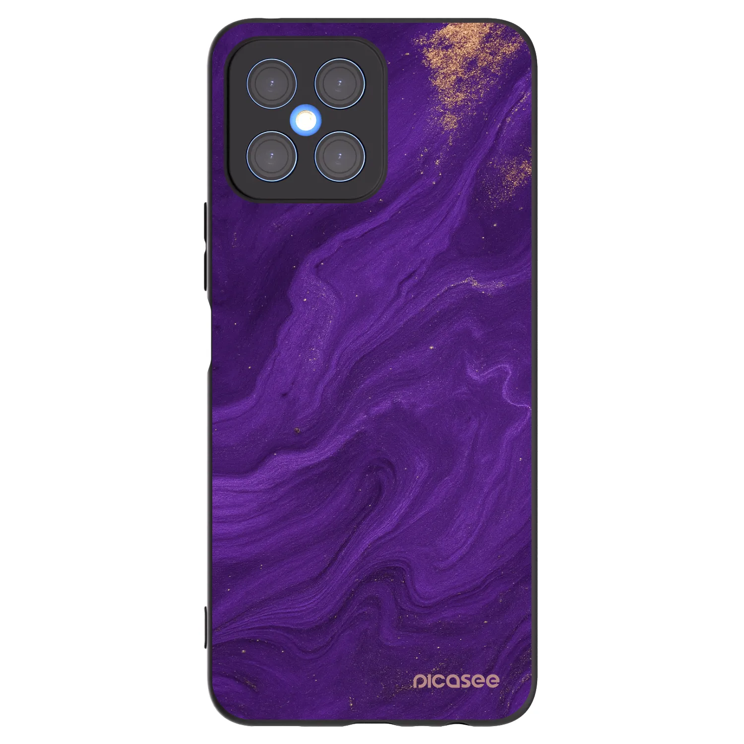 Picasee Honor X8 4G Hülle - Schwarzes Silikon - Purple