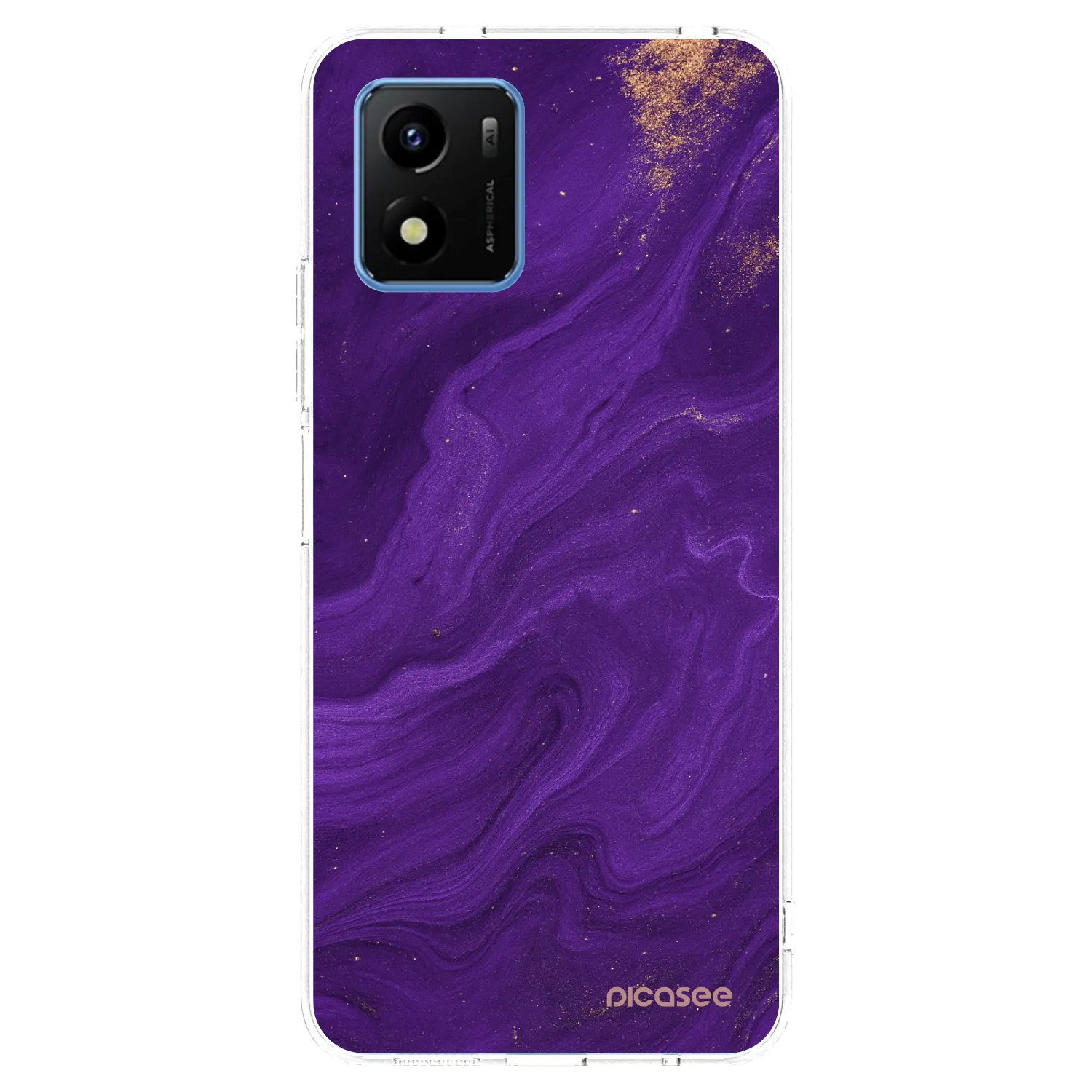 Picasee Vivo Y01 Hülle - Transparentes Silikon - Purple