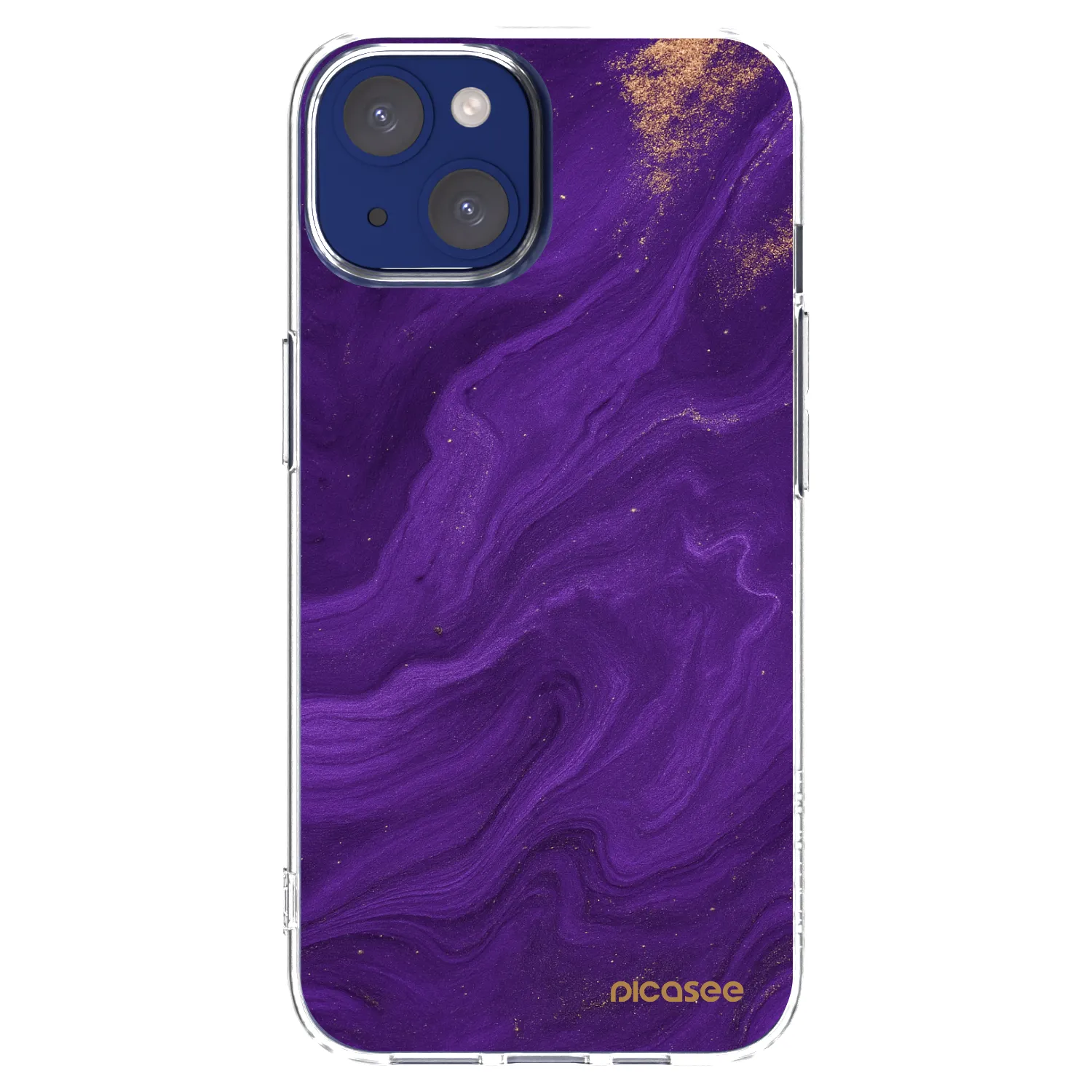 Picasee Apple iPhone 14 Hülle - Transparentes Silikon - Purple