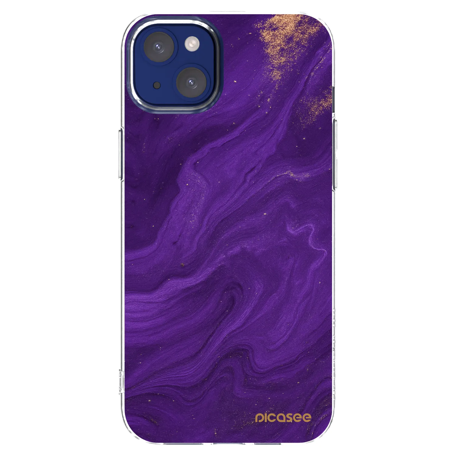 Picasee Apple iPhone 14 Plus Hülle - Transparentes Silikon - Purple