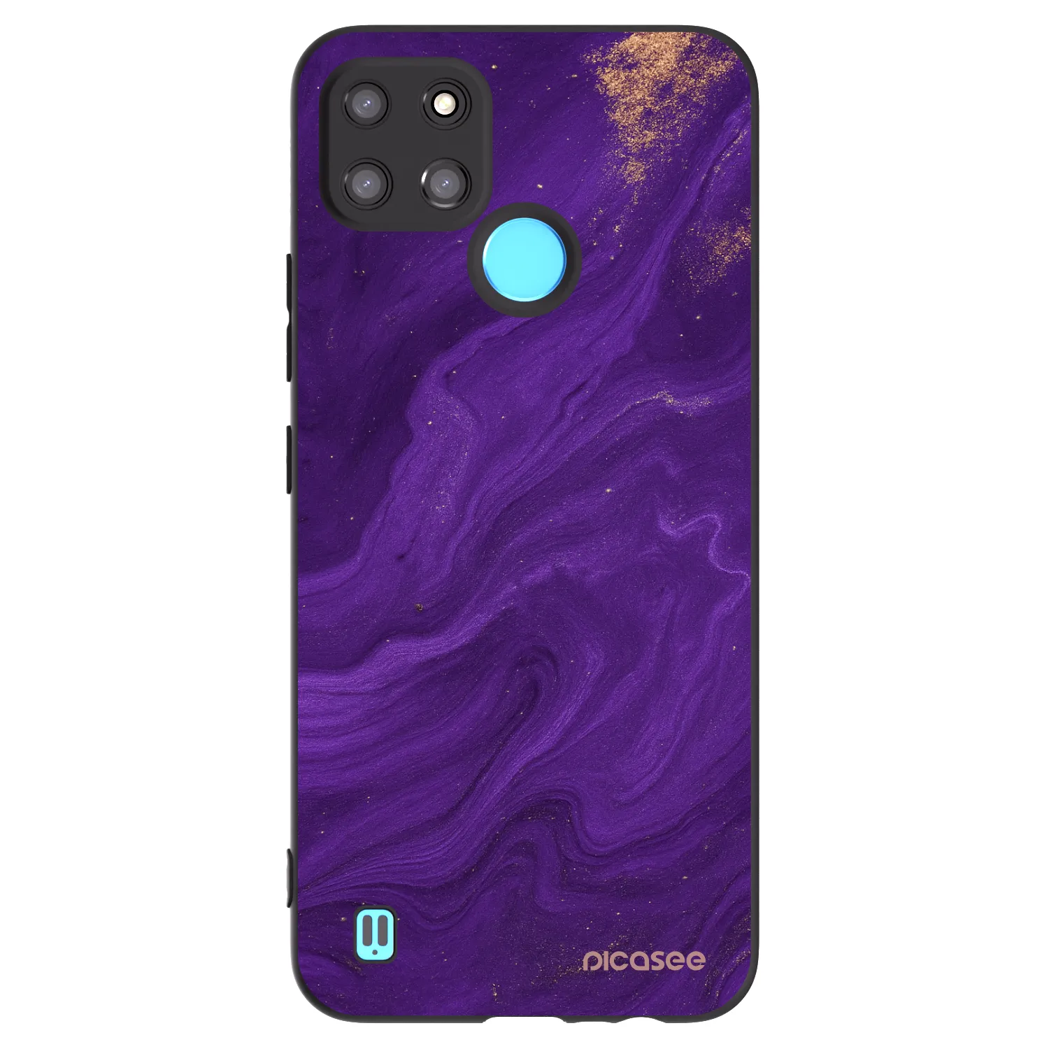 Picasee Realme C21Y Hülle - Schwarzes Silikon - Purple
