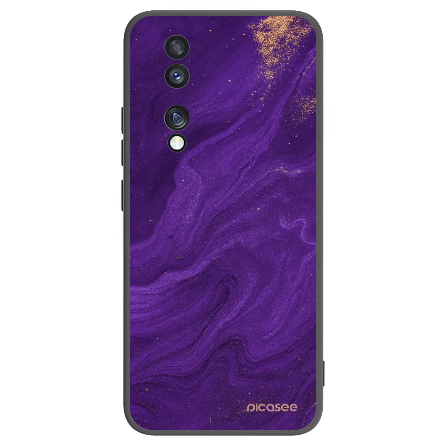 Picasee Honor 70 Hülle - Schwarzes Silikon - Purple