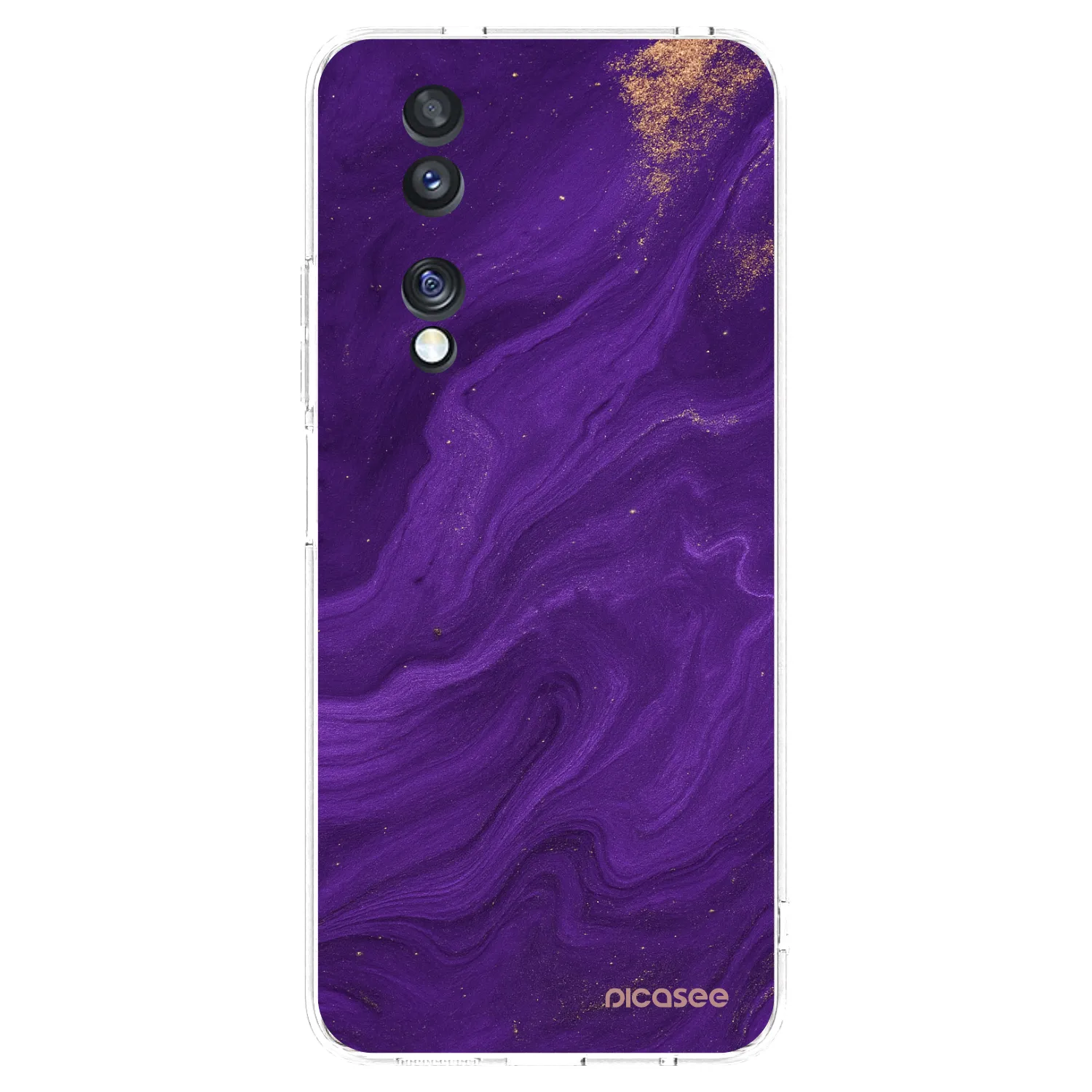 Picasee Honor 70 Hülle - Transparentes Silikon - Purple