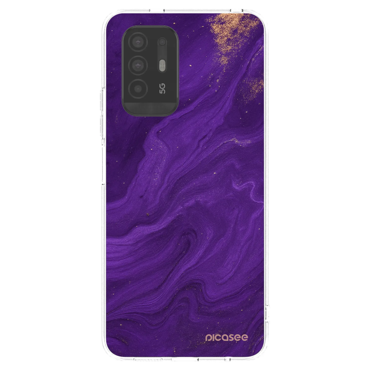 Picasee OPPO A94 5G Hülle - Transparentes Silikon - Purple