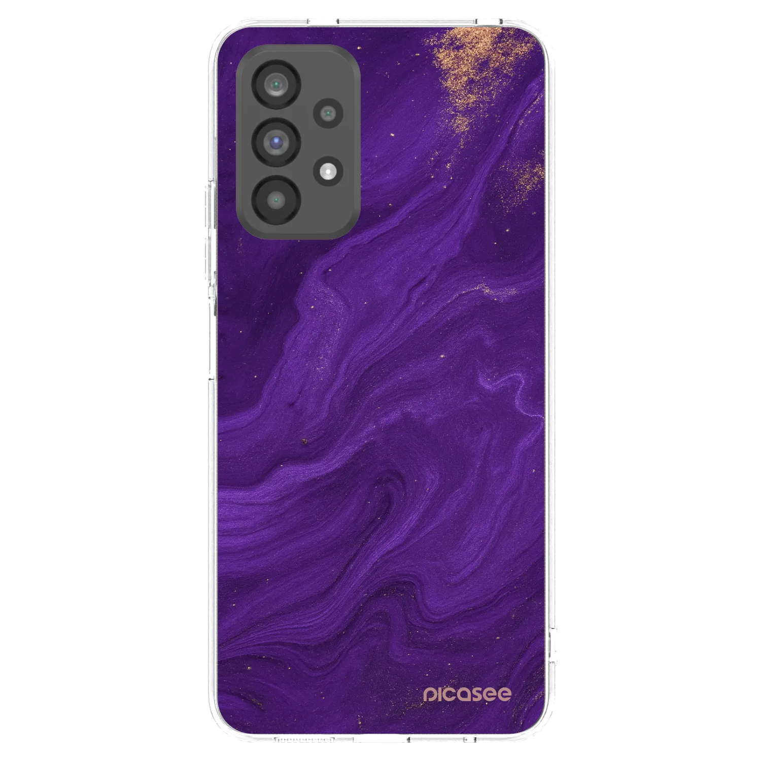 Picasee Samsung Galaxy A73 5G Hülle - Transparentes Silikon - Purple