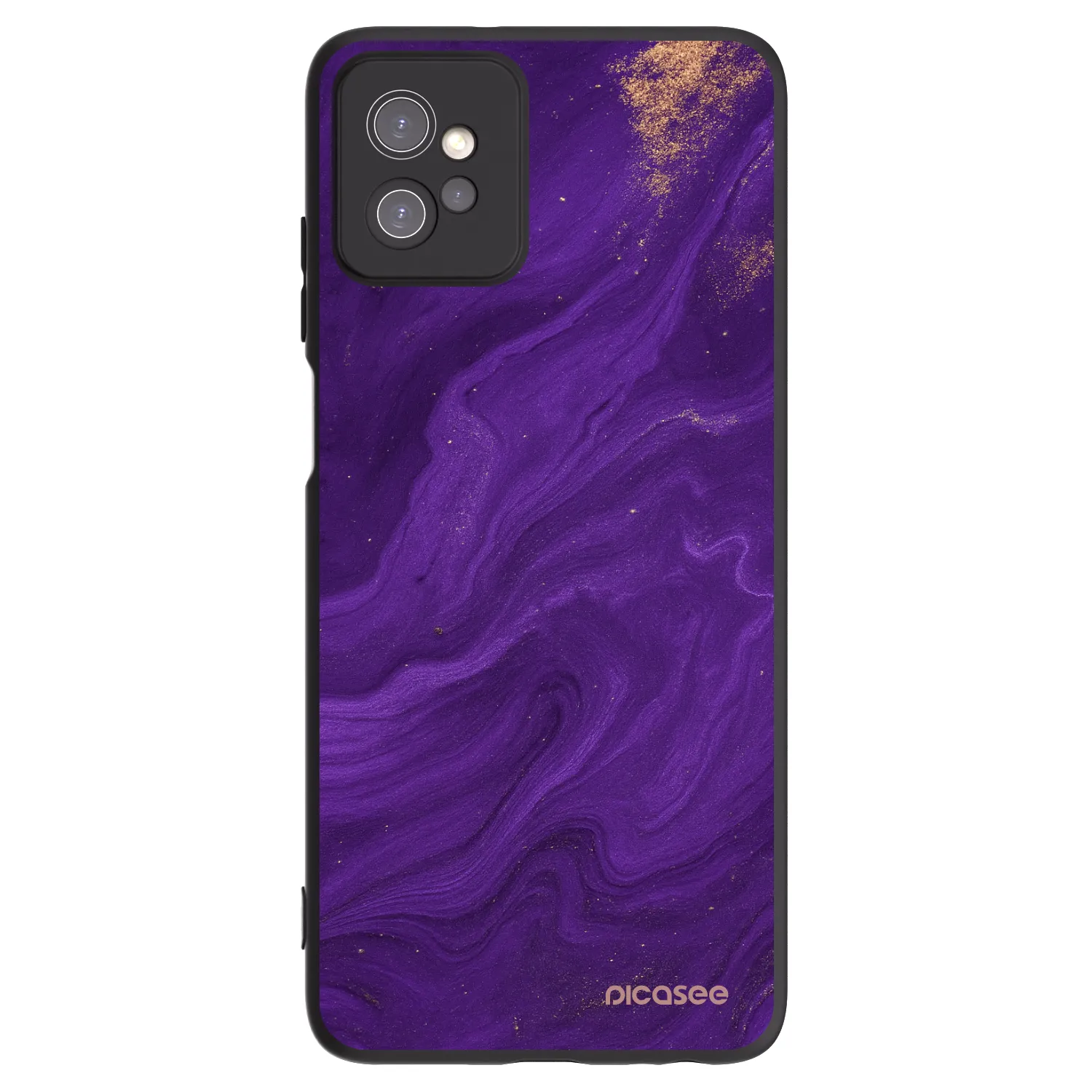 Picasee Motorola Moto G32 Hülle - Schwarzes Silikon - Purple