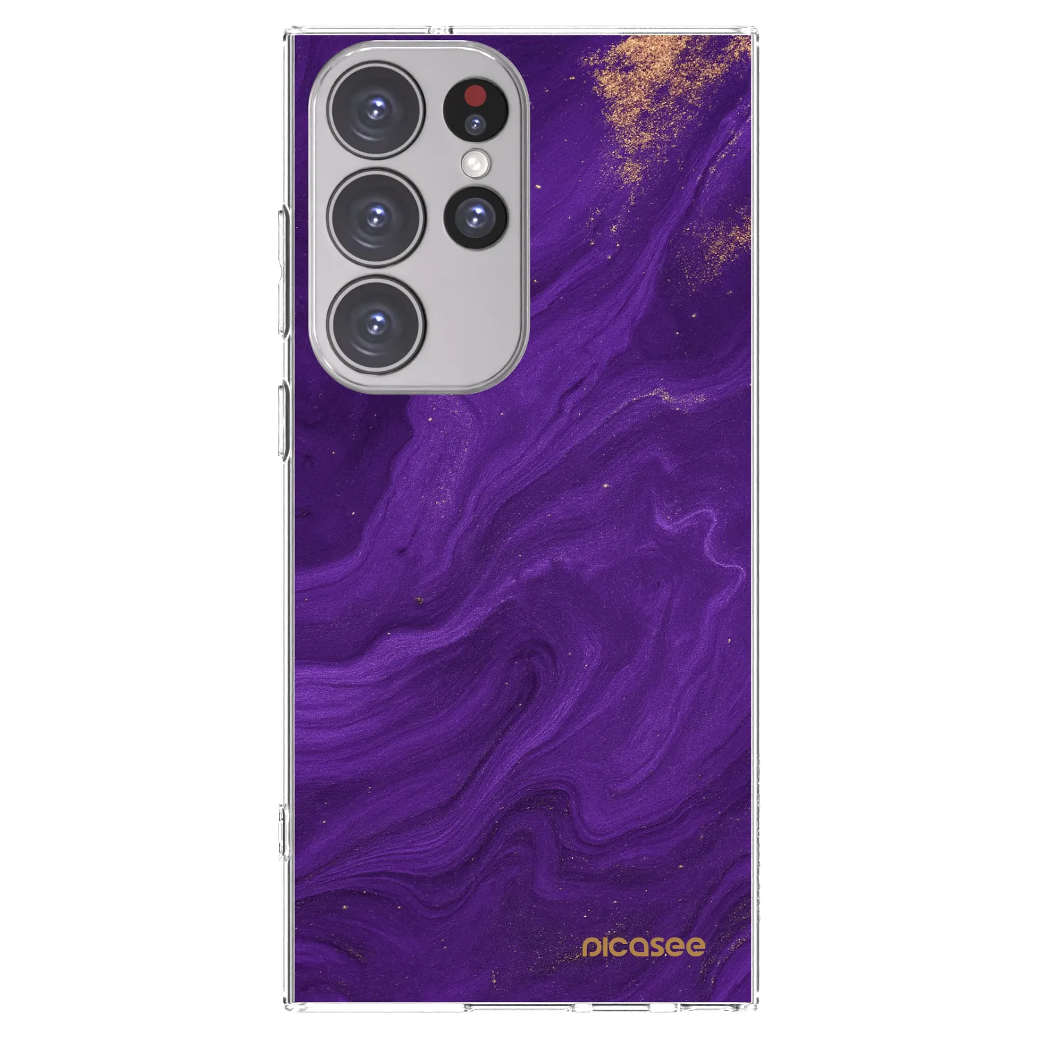 Picasee Samsung Galaxy S23 Ultra 5G Hülle - Transparentes Silikon - Purple