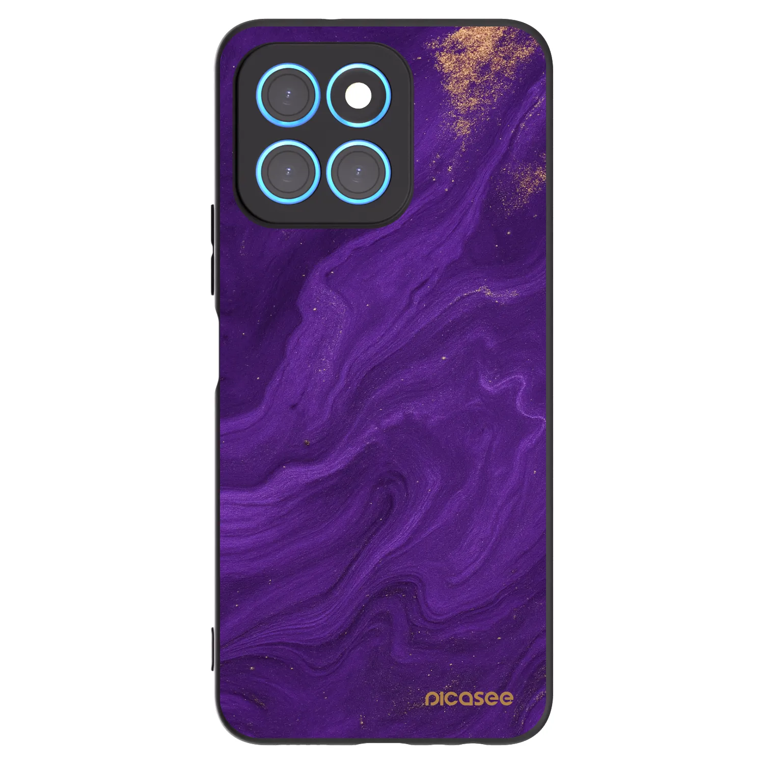 Picasee Honor X8 5G Hülle - Schwarzes Silikon - Purple