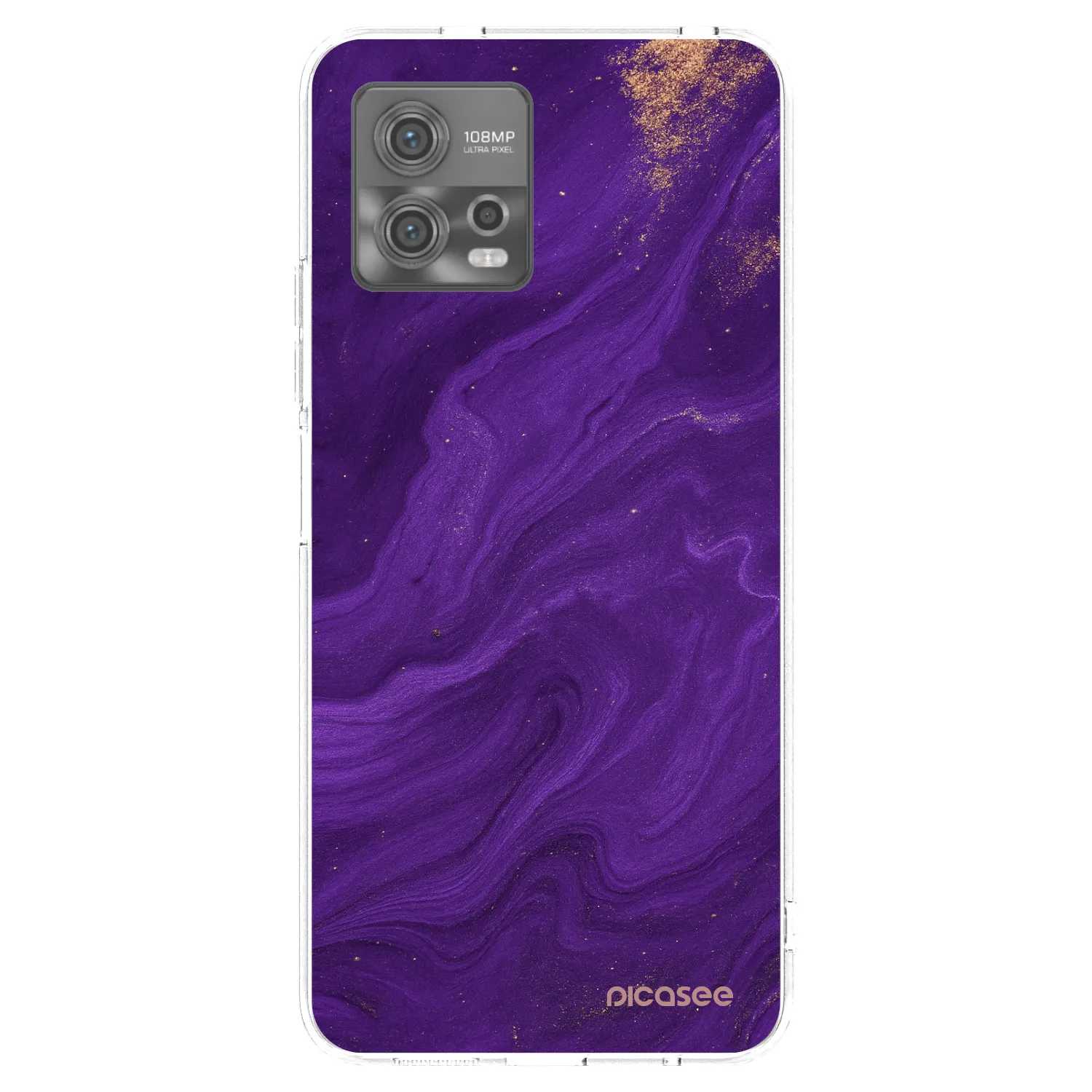 Picasee Motorola Moto G72 Hülle - Transparentes Silikon - Purple