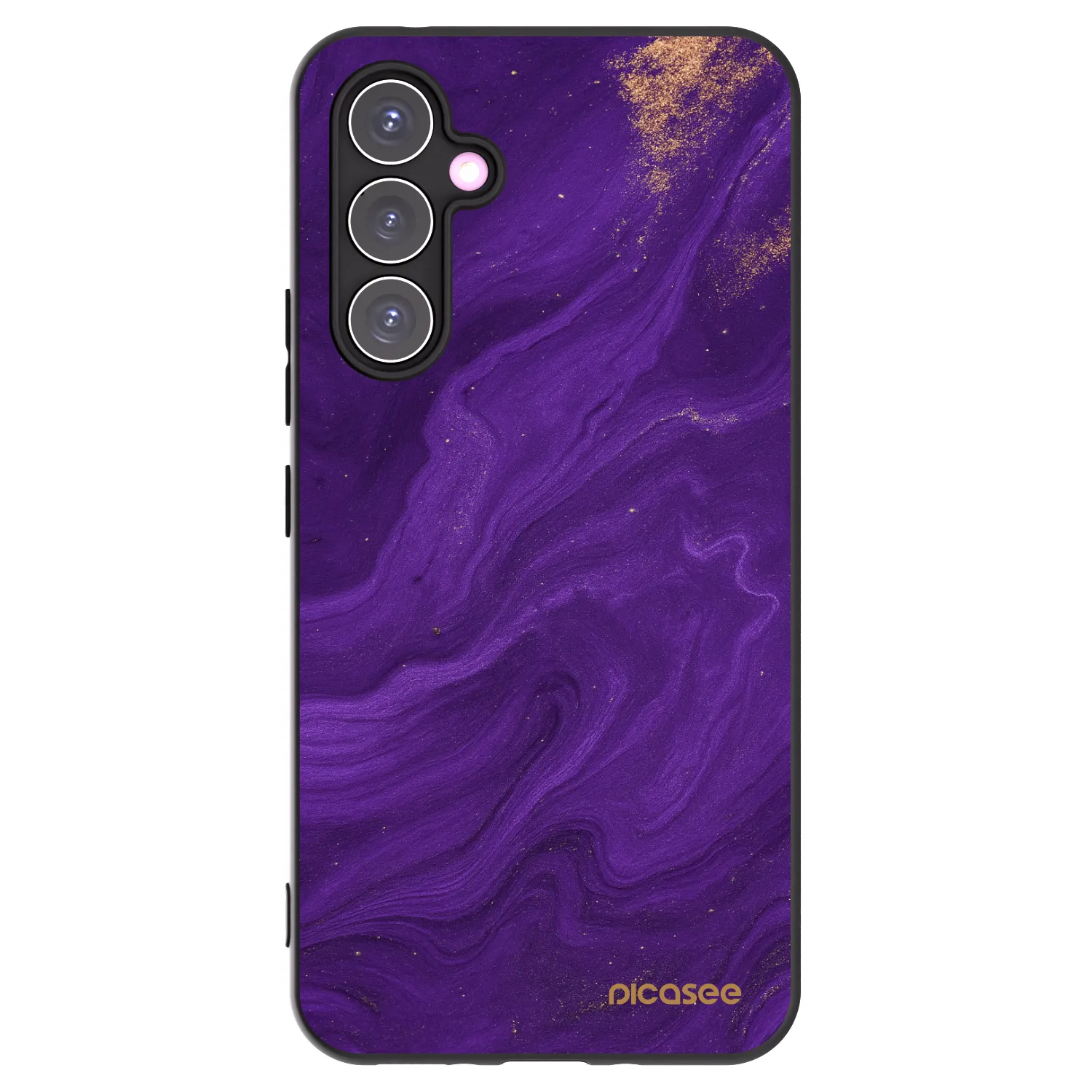 Picasee Samsung Galaxy A54 5G A546B Hülle - Schwarzes Silikon - Purple