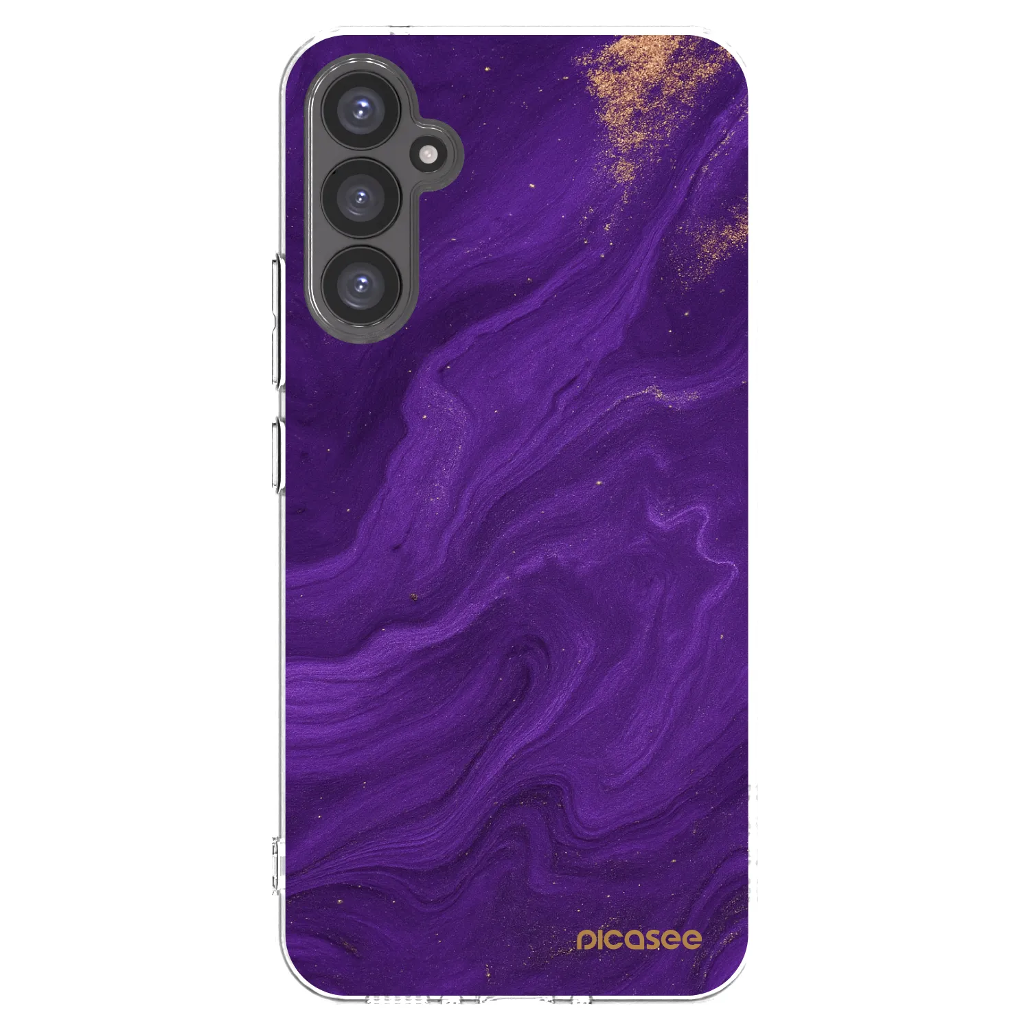 Picasee Samsung Galaxy A34 5G A346B Hülle - Transparentes Silikon - Purple