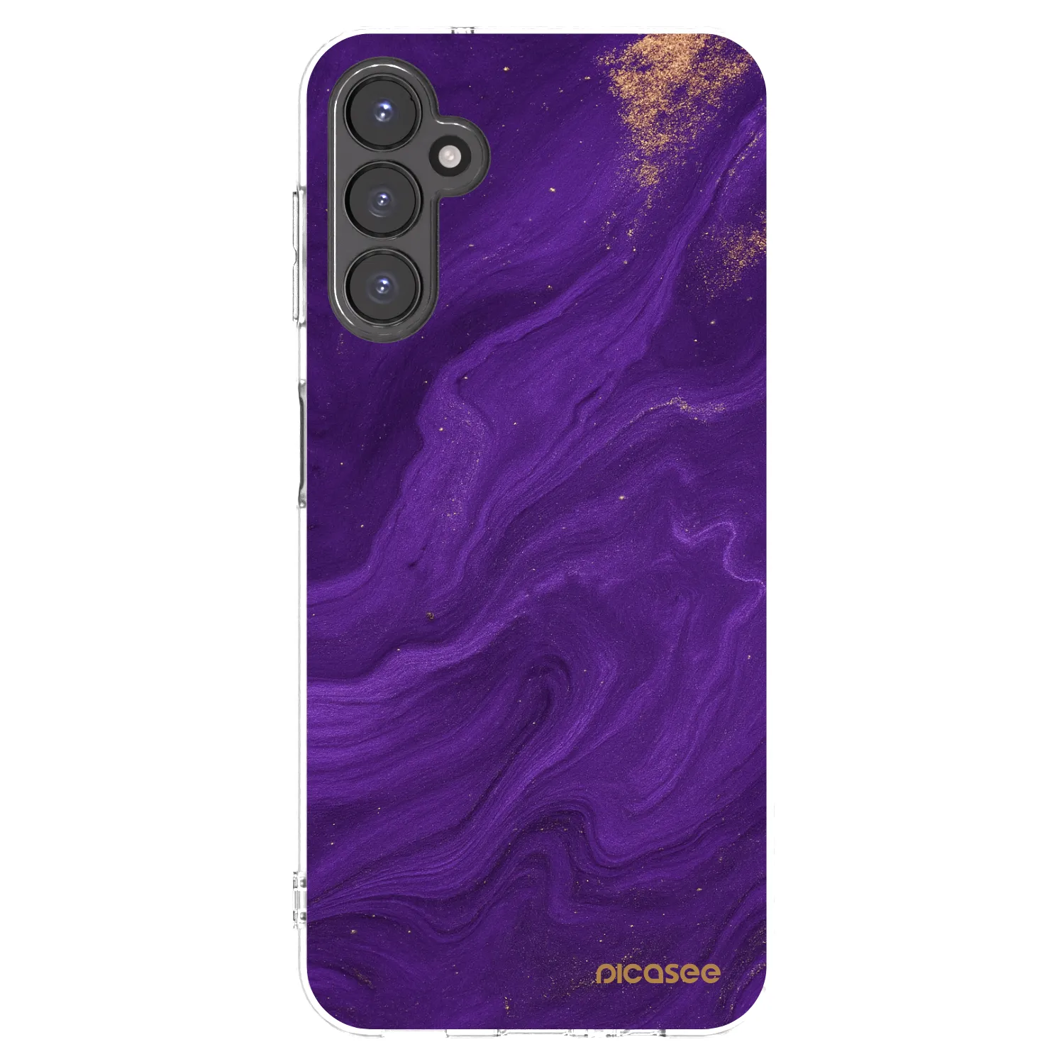 Picasee Samsung Galaxy A14 4G A145R Hülle - Transparentes Silikon - Purple