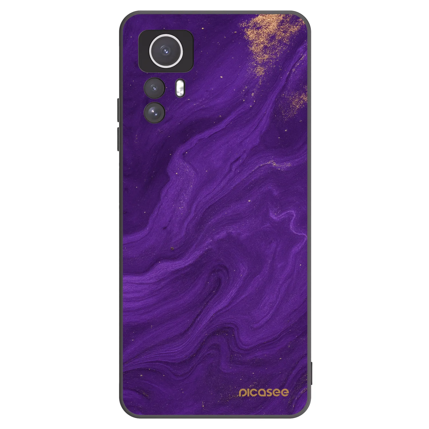 Picasee Xiaomi Redmi Note 12S Hülle - Schwarzes Silikon - Purple