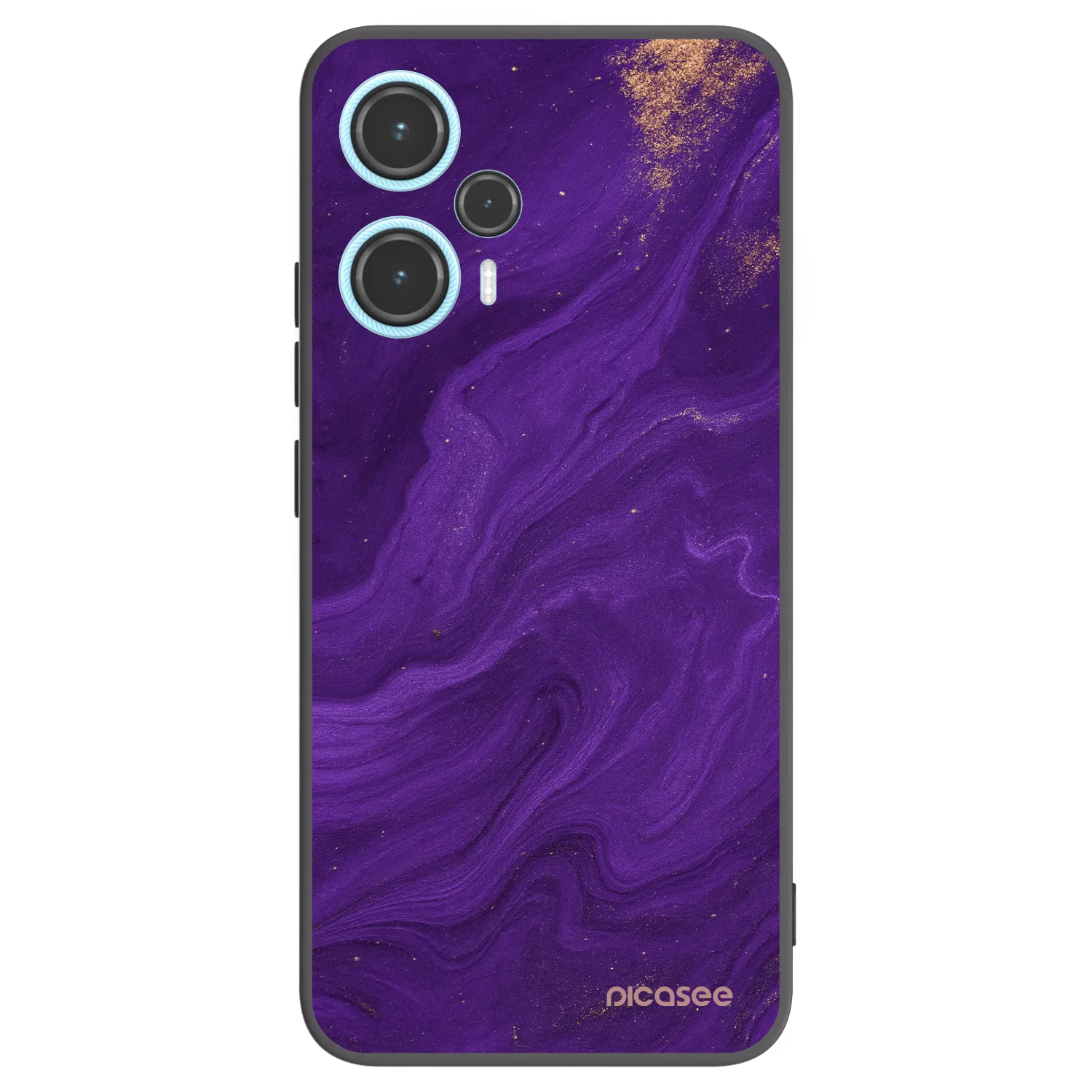 Picasee Xiaomi Poco F5 Hülle - Schwarzes Silikon - Purple