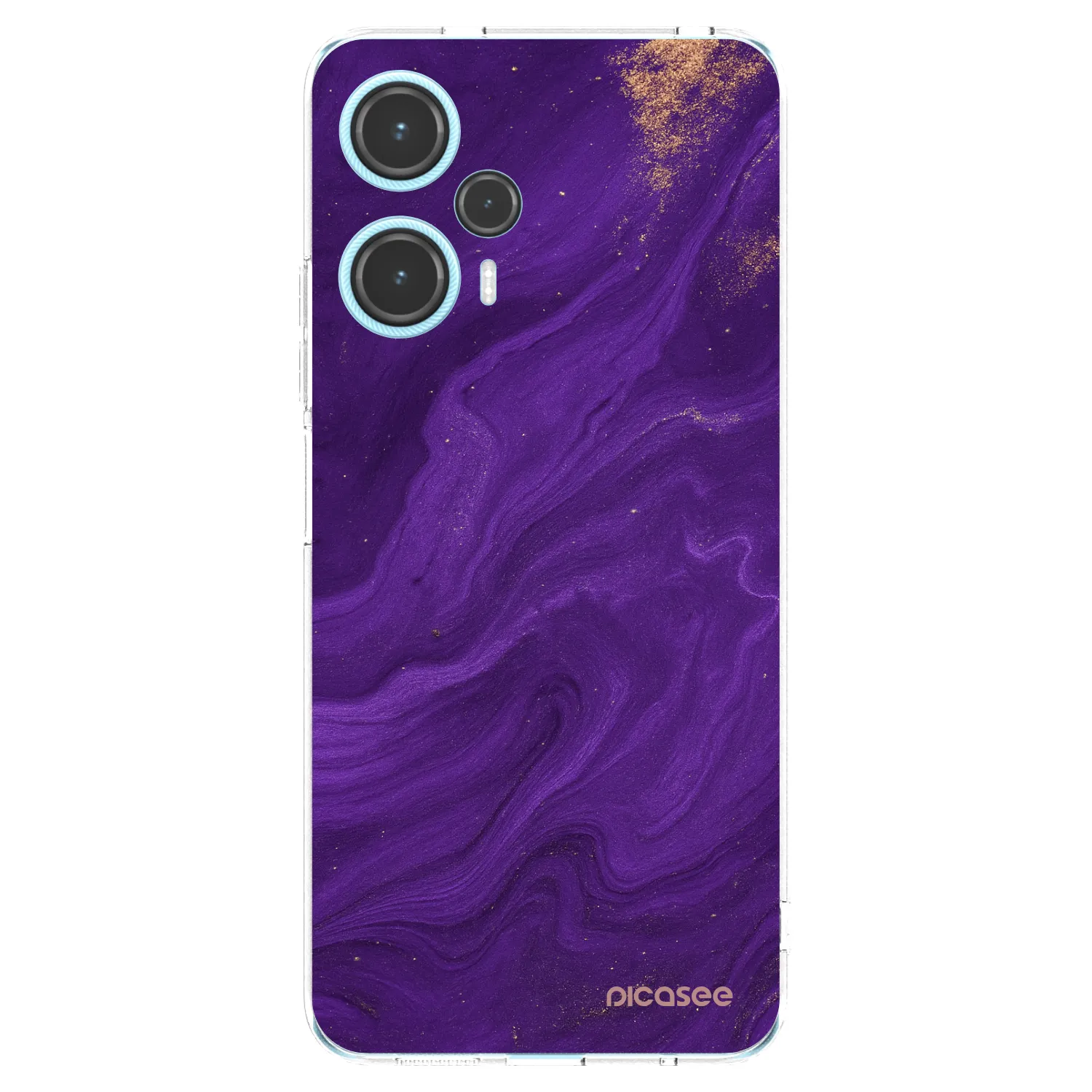 Picasee Xiaomi Poco F5 Hülle - Transparentes Silikon - Purple