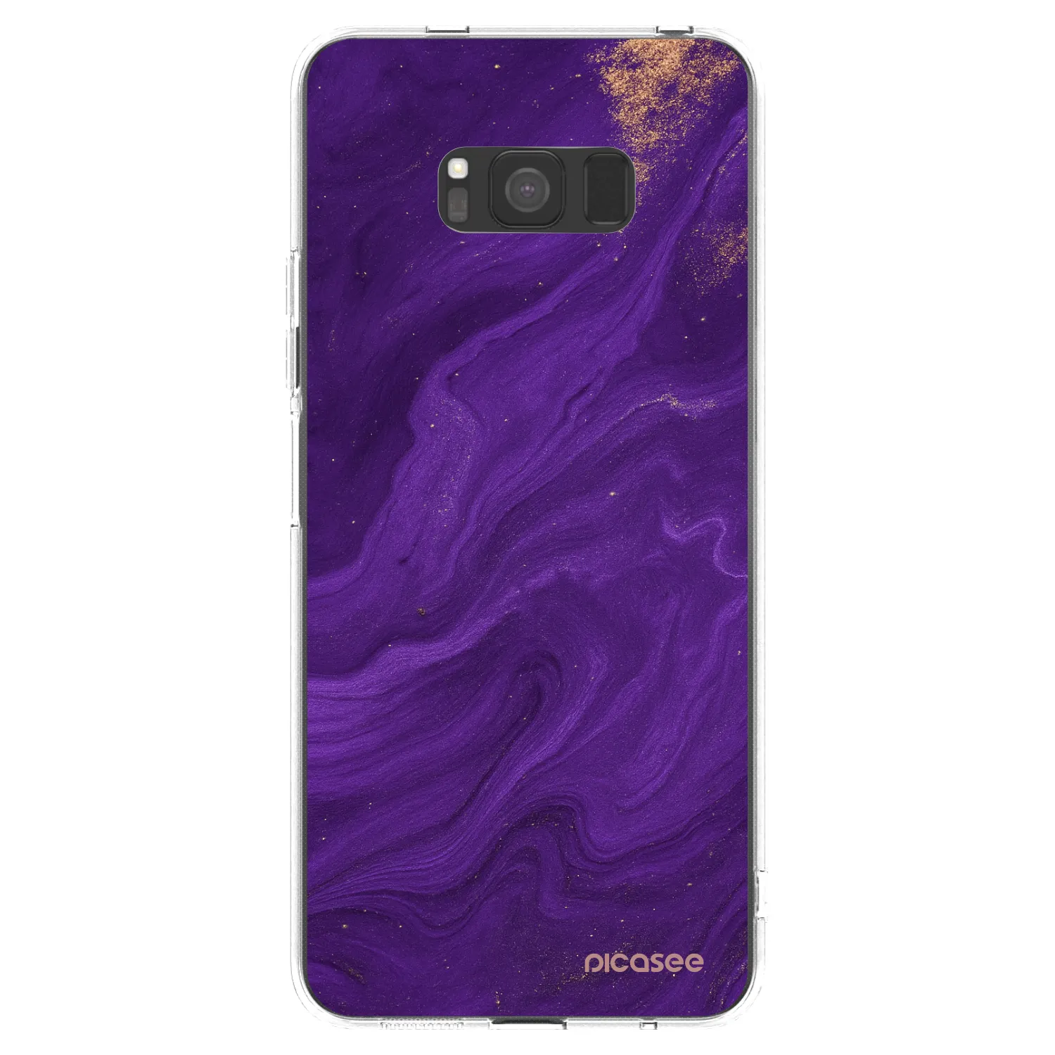 Picasee Samsung Galaxy S8 G950F Hülle - Transparentes Silikon - Purple