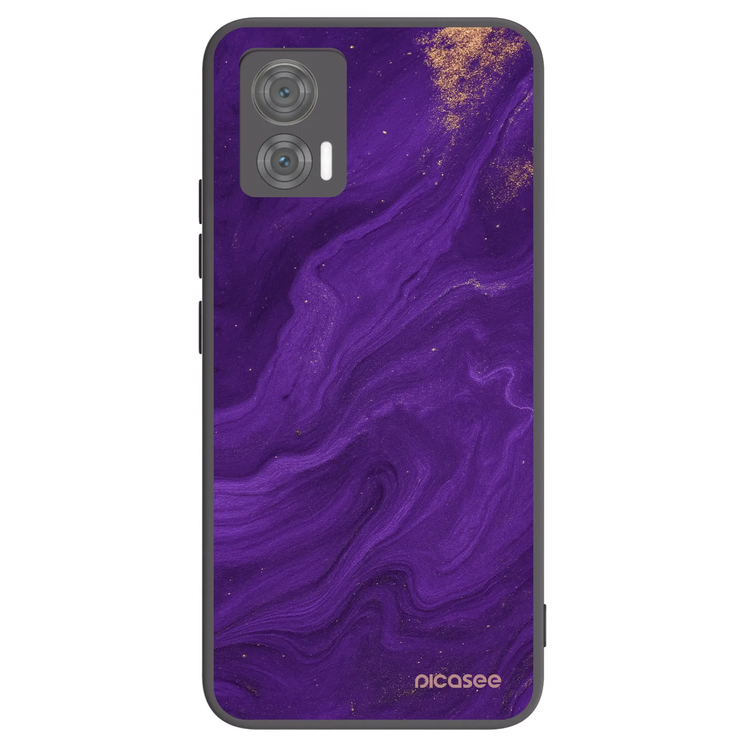Picasee Motorola Edge 30 Neo Hülle - Schwarzes Silikon - Purple