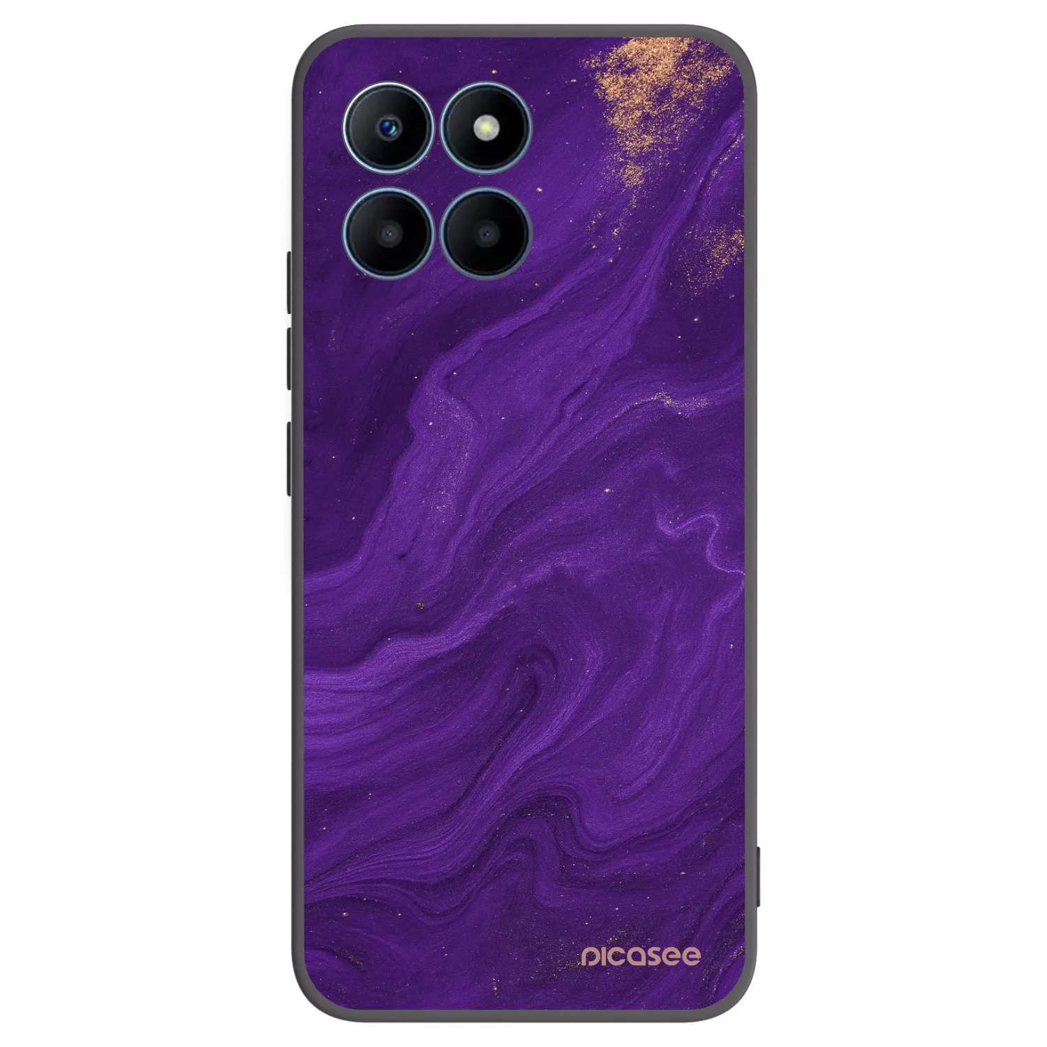 Picasee Honor 70 Lite Hülle - Schwarzes Silikon - Purple