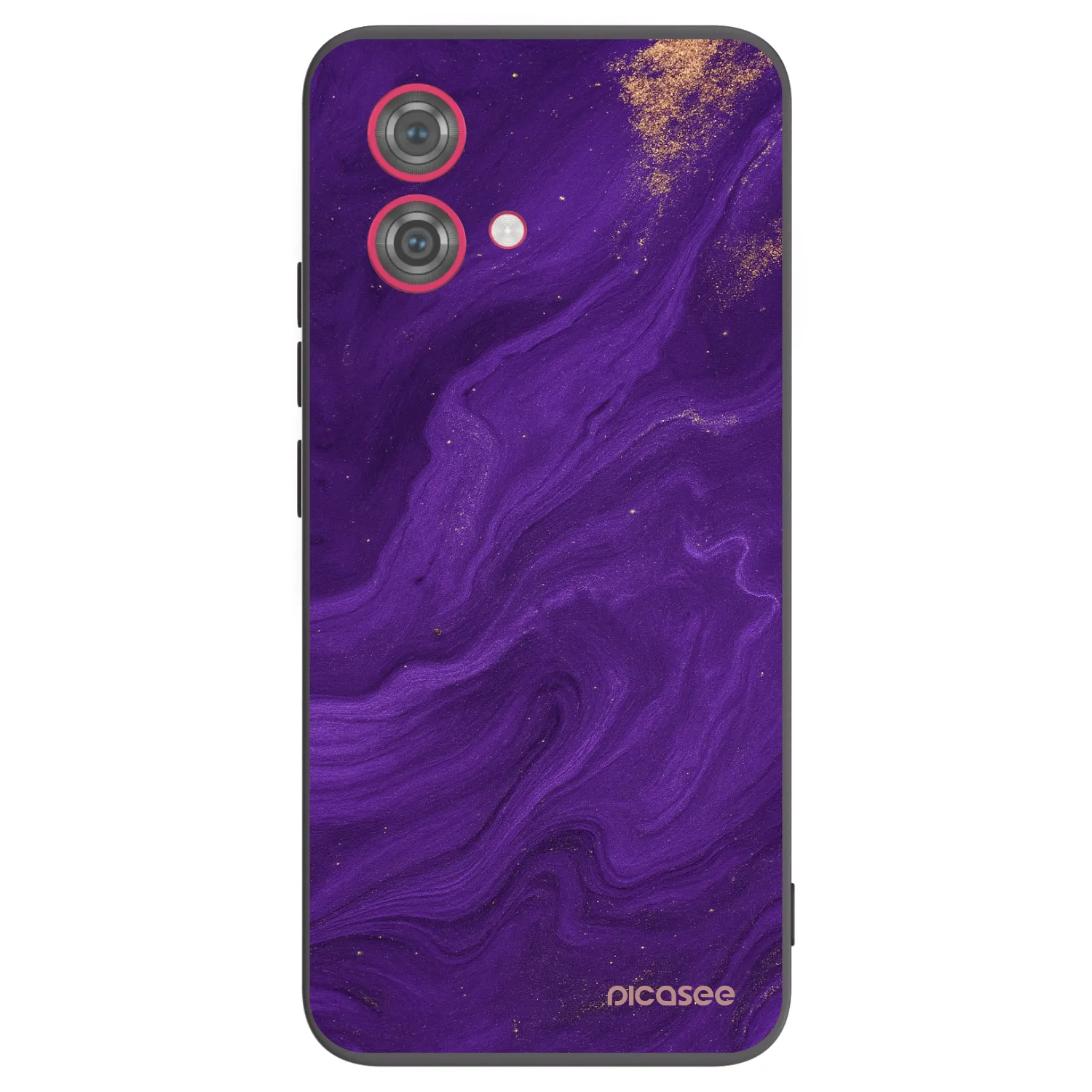 Picasee Motorola Moto G84 5G Hülle - Schwarzes Silikon - Purple