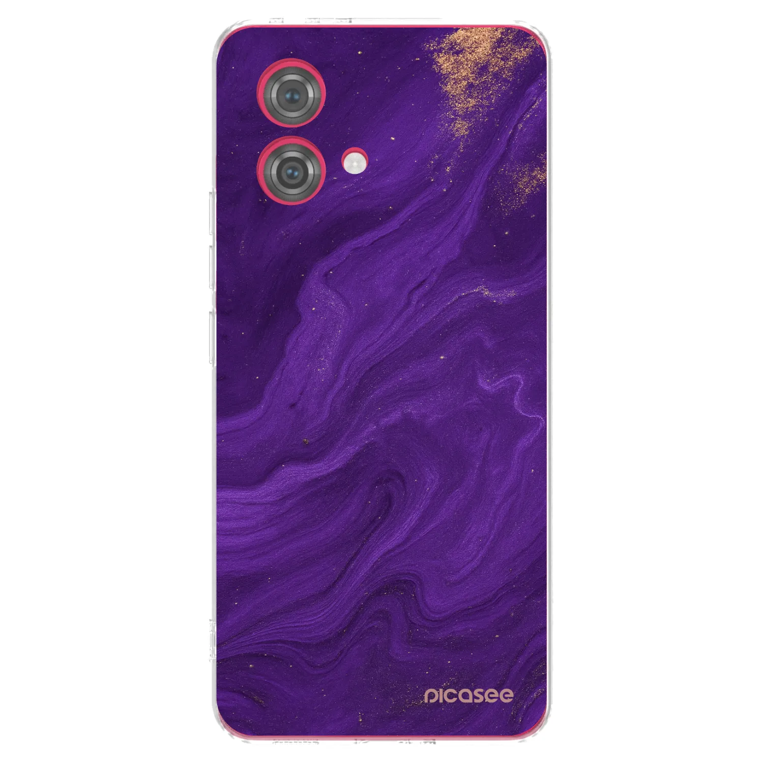 Picasee Motorola Moto G84 5G Hülle - Transparentes Silikon - Purple