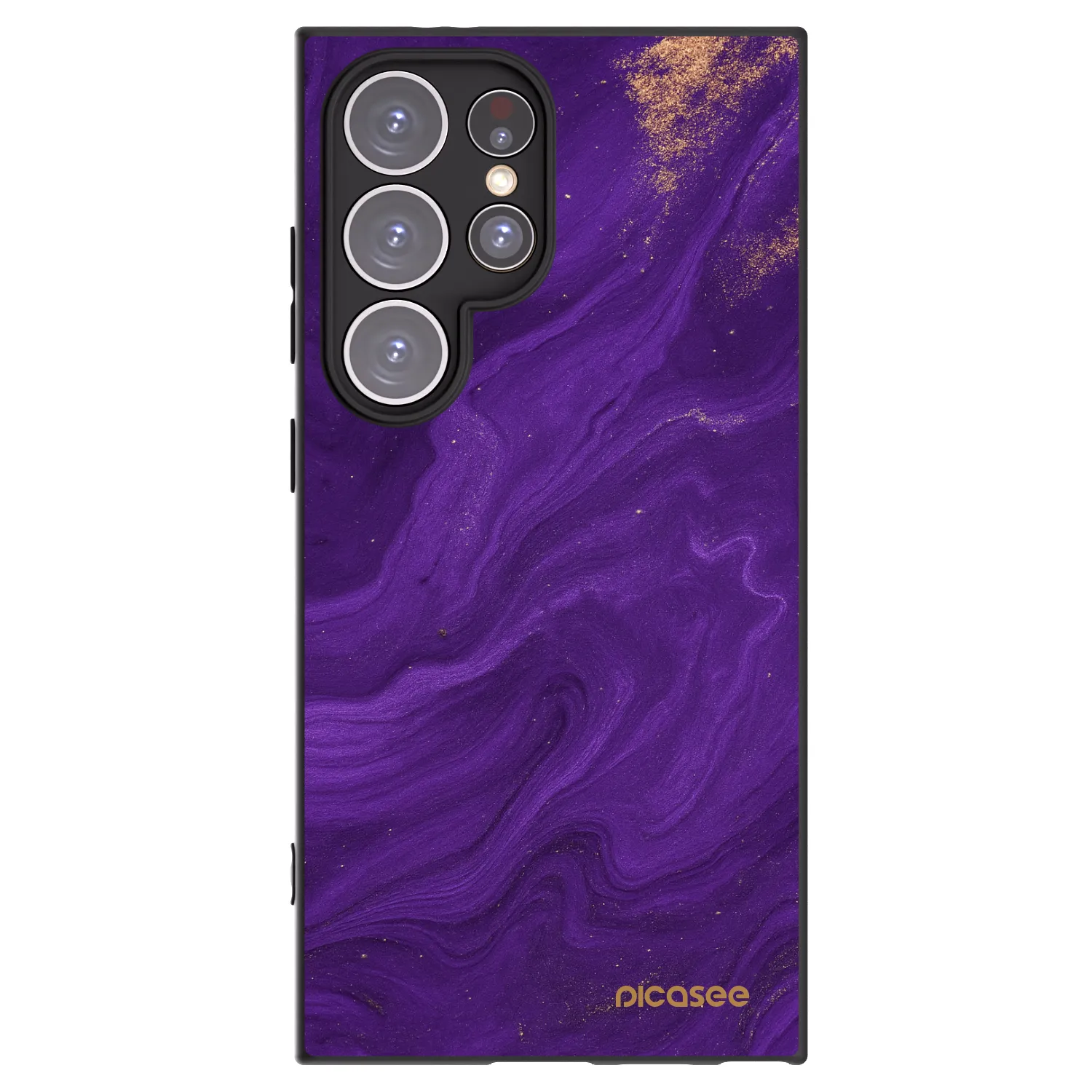 Picasee Samsung Galaxy S24 Ultra S928B 5G Hülle - Schwarzes Silikon - Purple