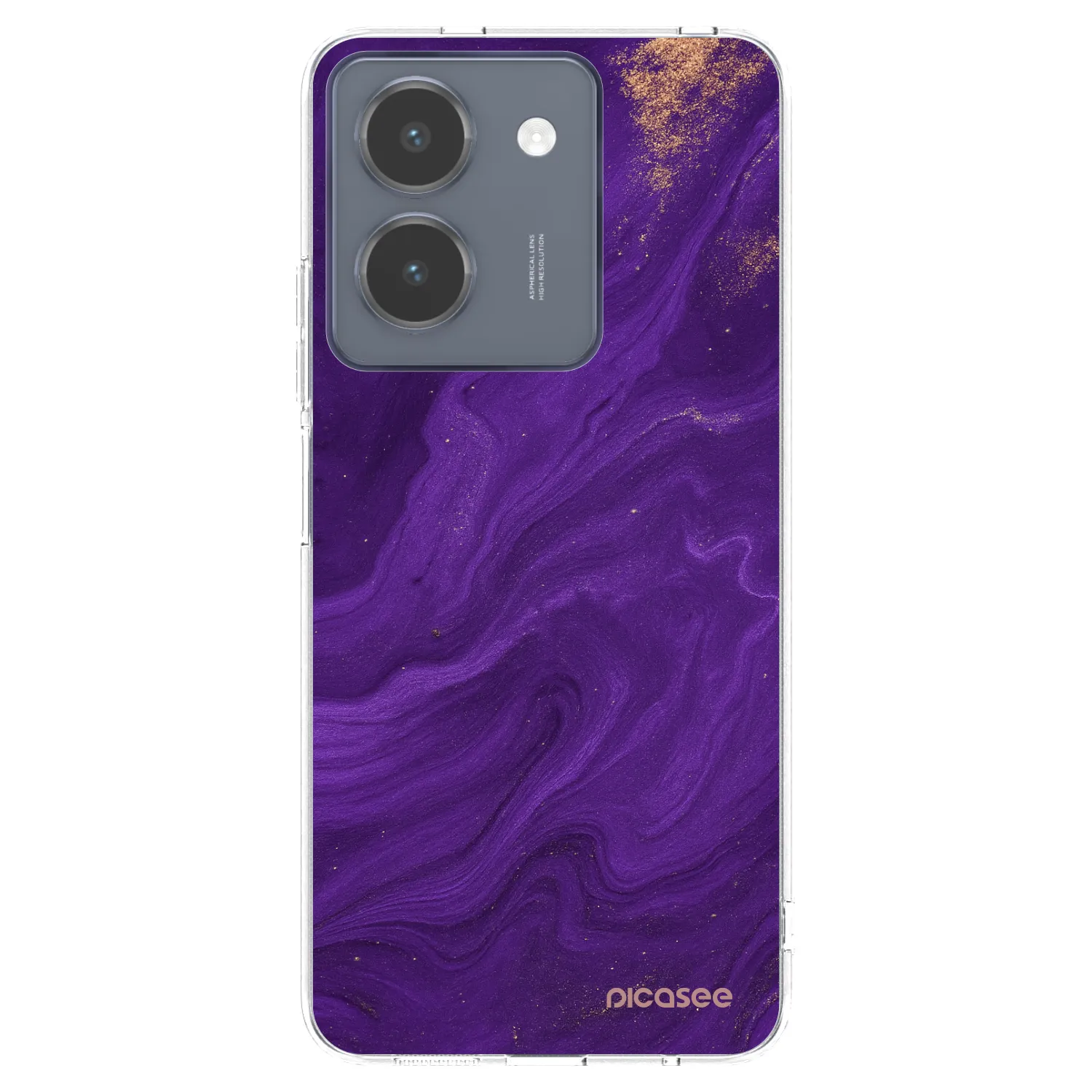 Picasee Vivo Y36 4G Hülle - Transparentes Silikon - Purple