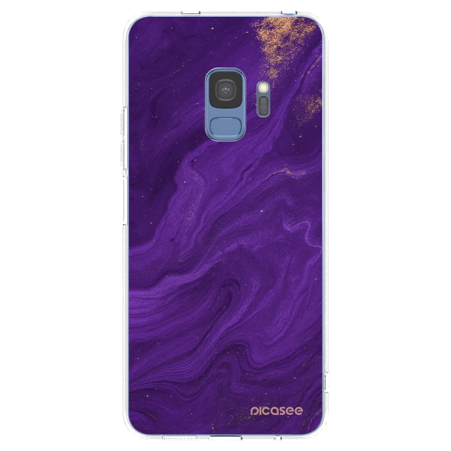 Picasee Samsung Galaxy S9 G960F Hülle - Transparentes Silikon - Purple