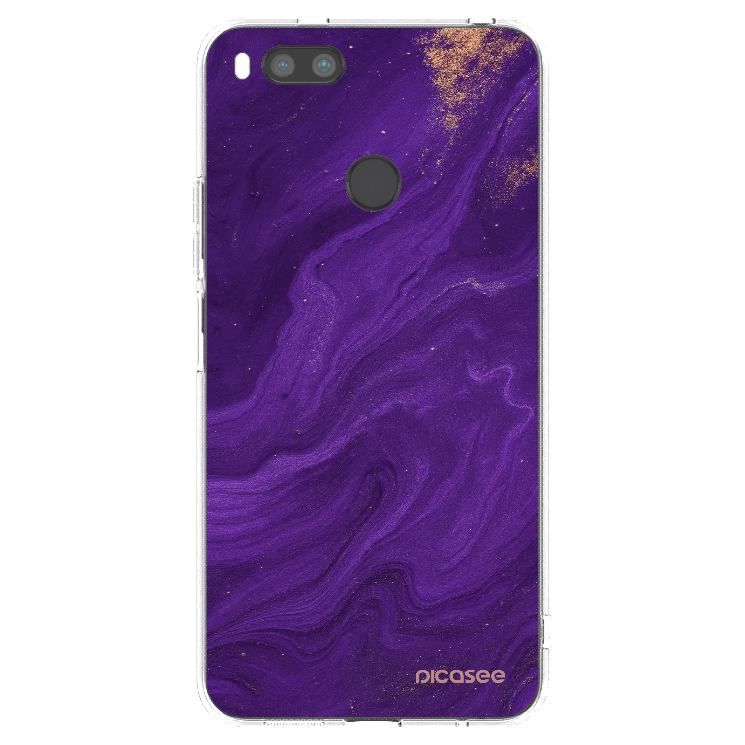 Picasee Xiaomi Mi A1 Global Hülle - Transparentes Silikon - Purple