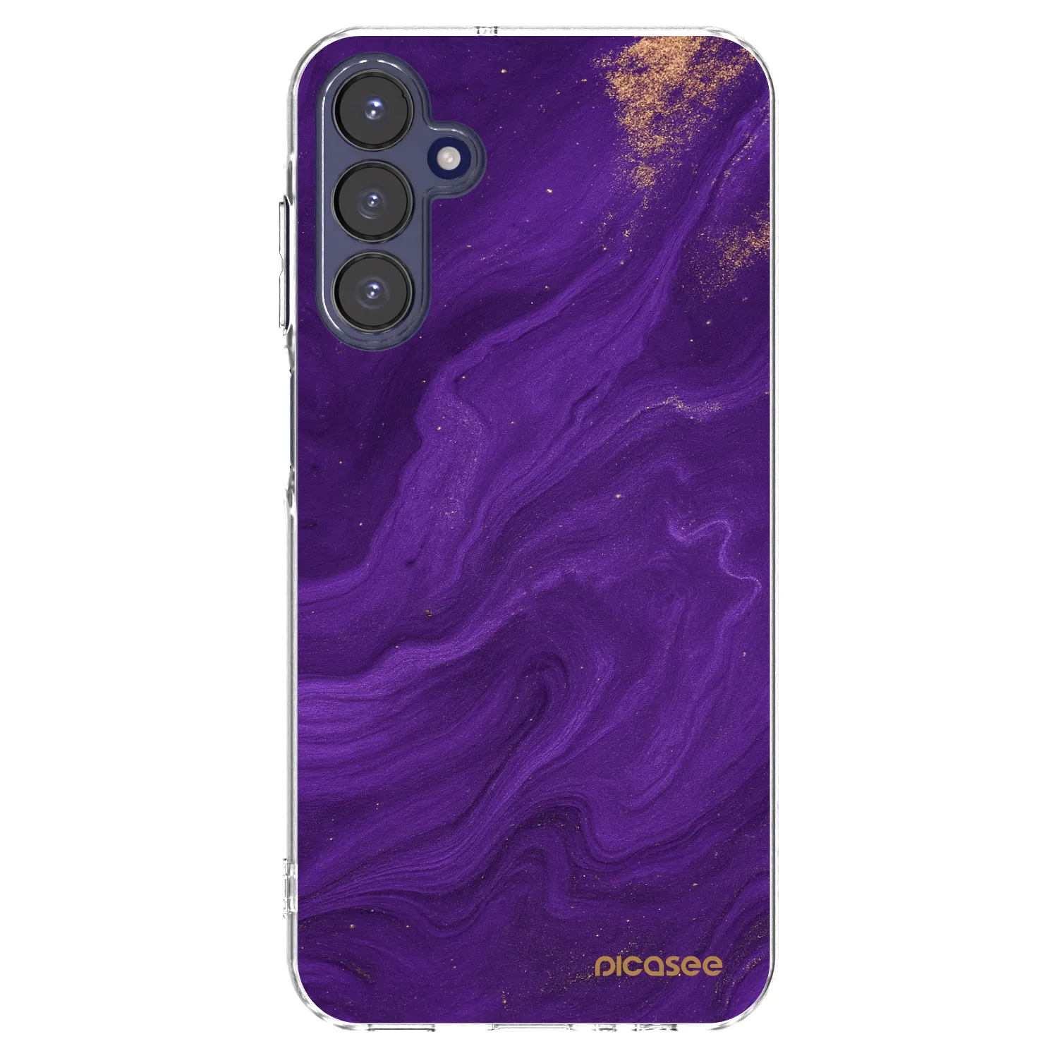 Picasee Samsung Galaxy A15 A155F 4G Hülle - Transparentes Silikon - Purple