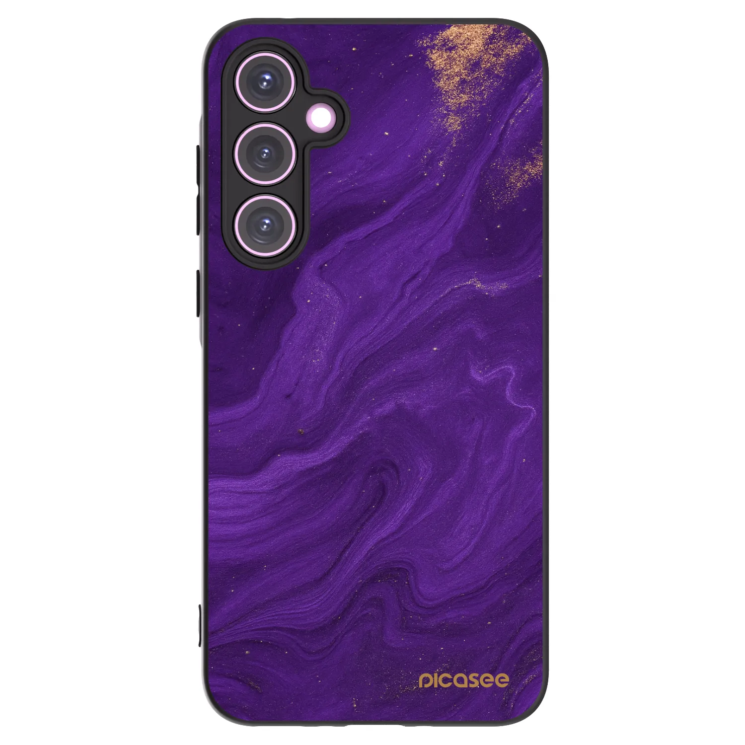 Picasee Samsung Galaxy A35 5G A356B Hülle - Schwarzes Silikon - Purple