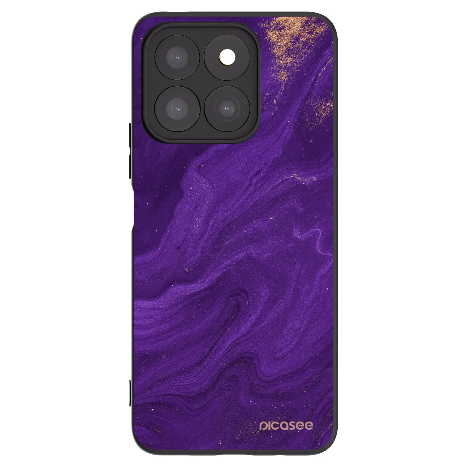 Picasee Honor X8b Hülle - Schwarzes Silikon - Purple