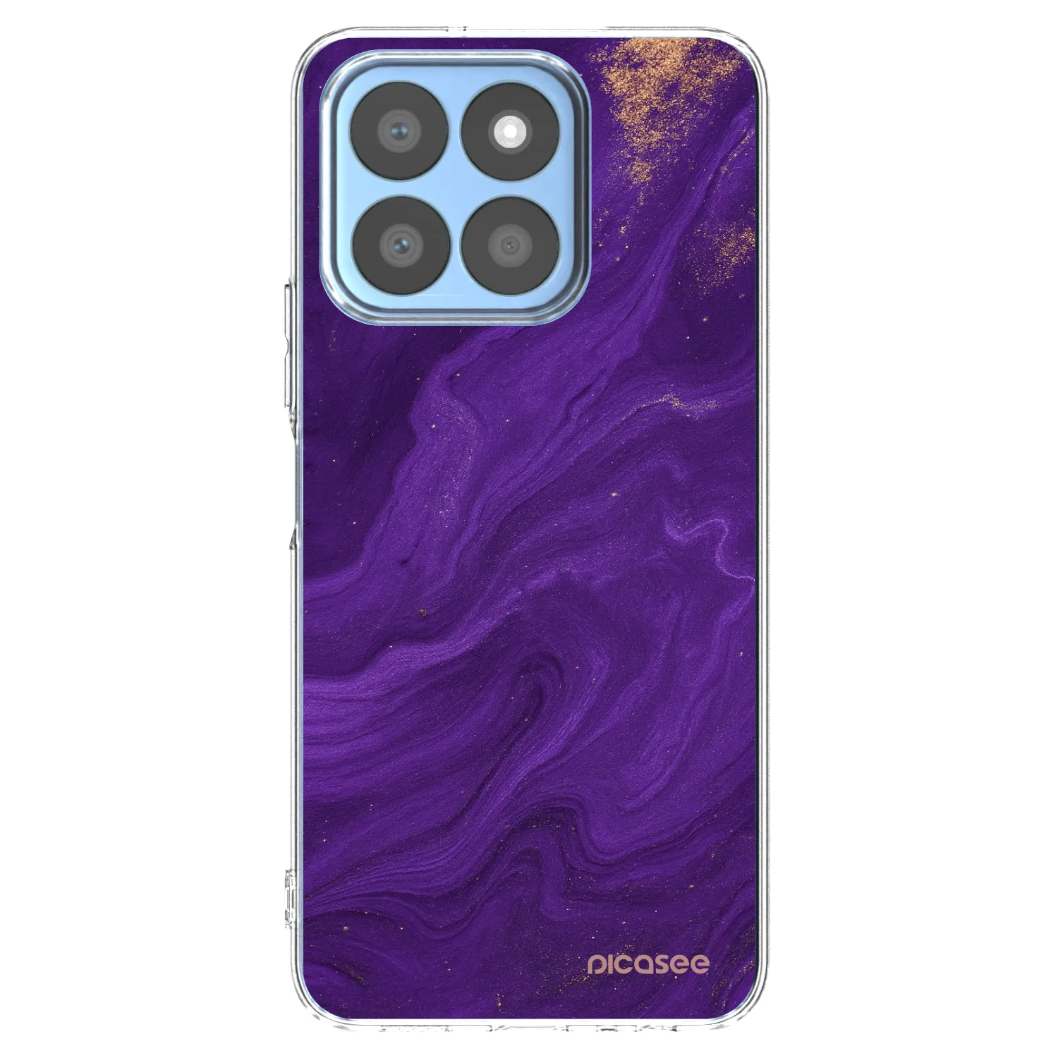 Picasee Honor X8b Hülle - Transparentes Silikon - Purple