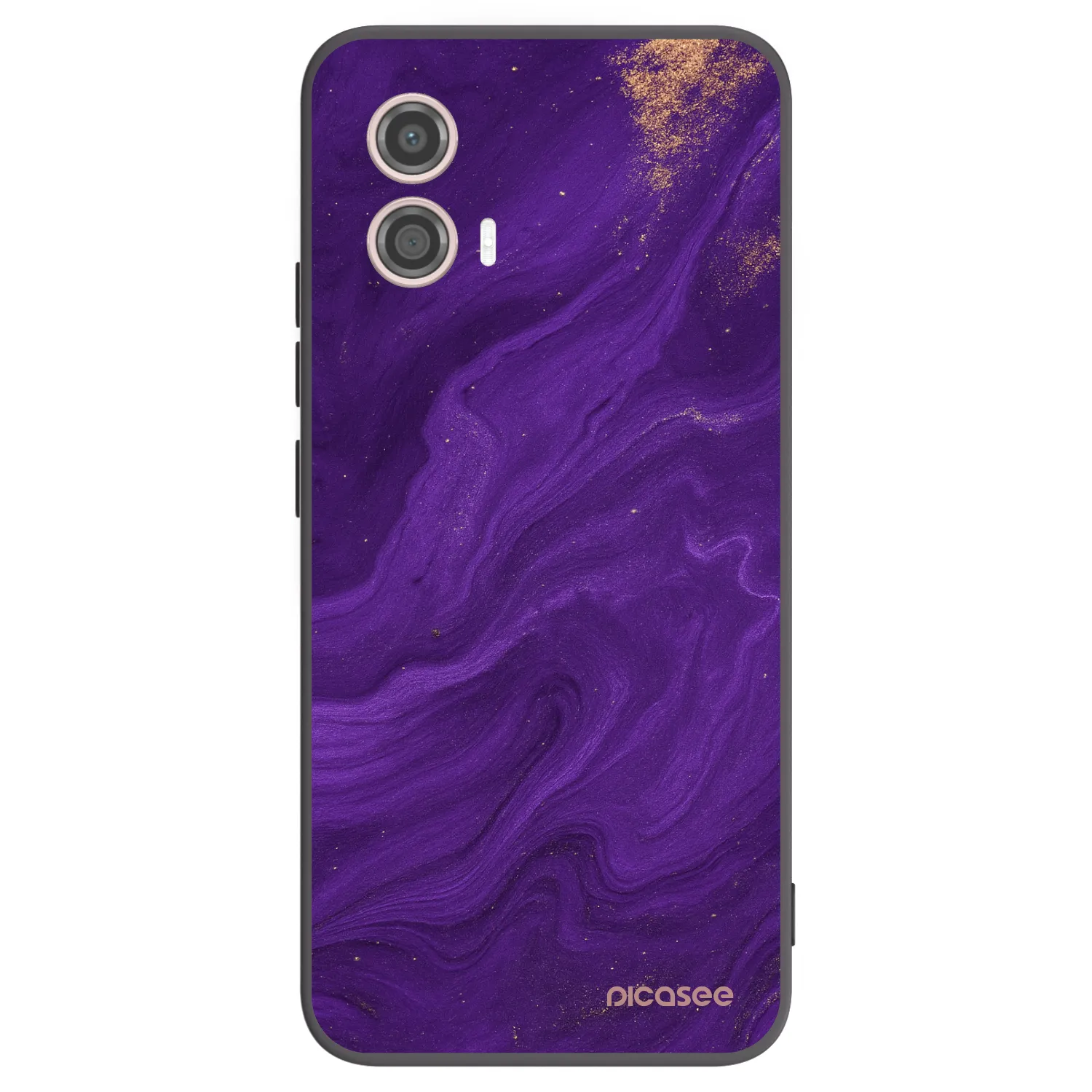Picasee Motorola Moto G53 5G Hülle - Schwarzes Silikon - Purple