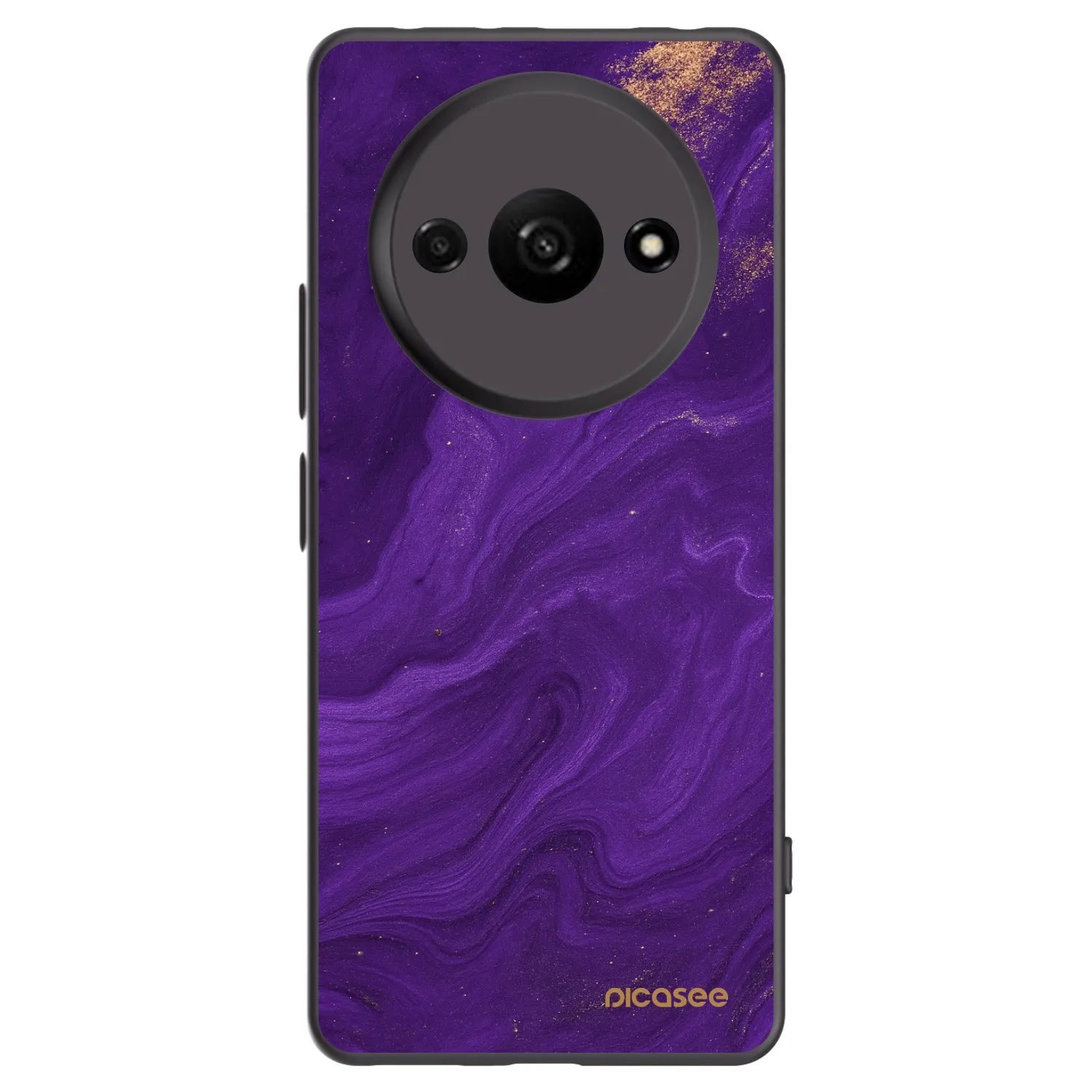 Picasee Xiaomi Redmi A3 Hülle - Schwarzes Silikon - Purple
