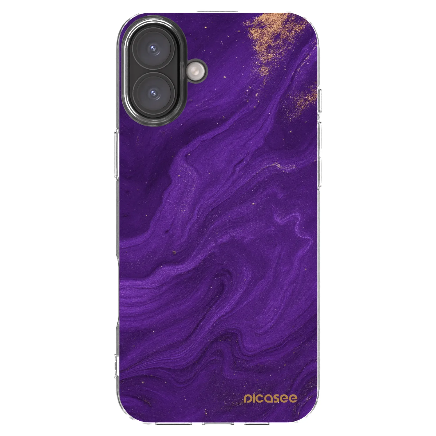 Picasee Apple iPhone 16 Plus Hülle - Transparentes Silikon - Purple