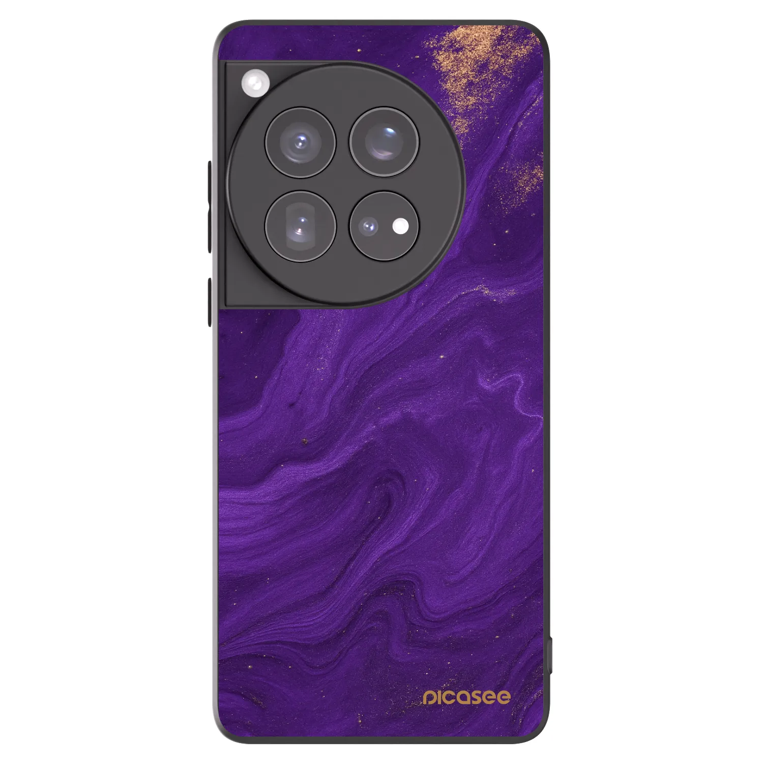 Picasee OnePlus 12 5G Hülle - Schwarzes Silikon - Purple