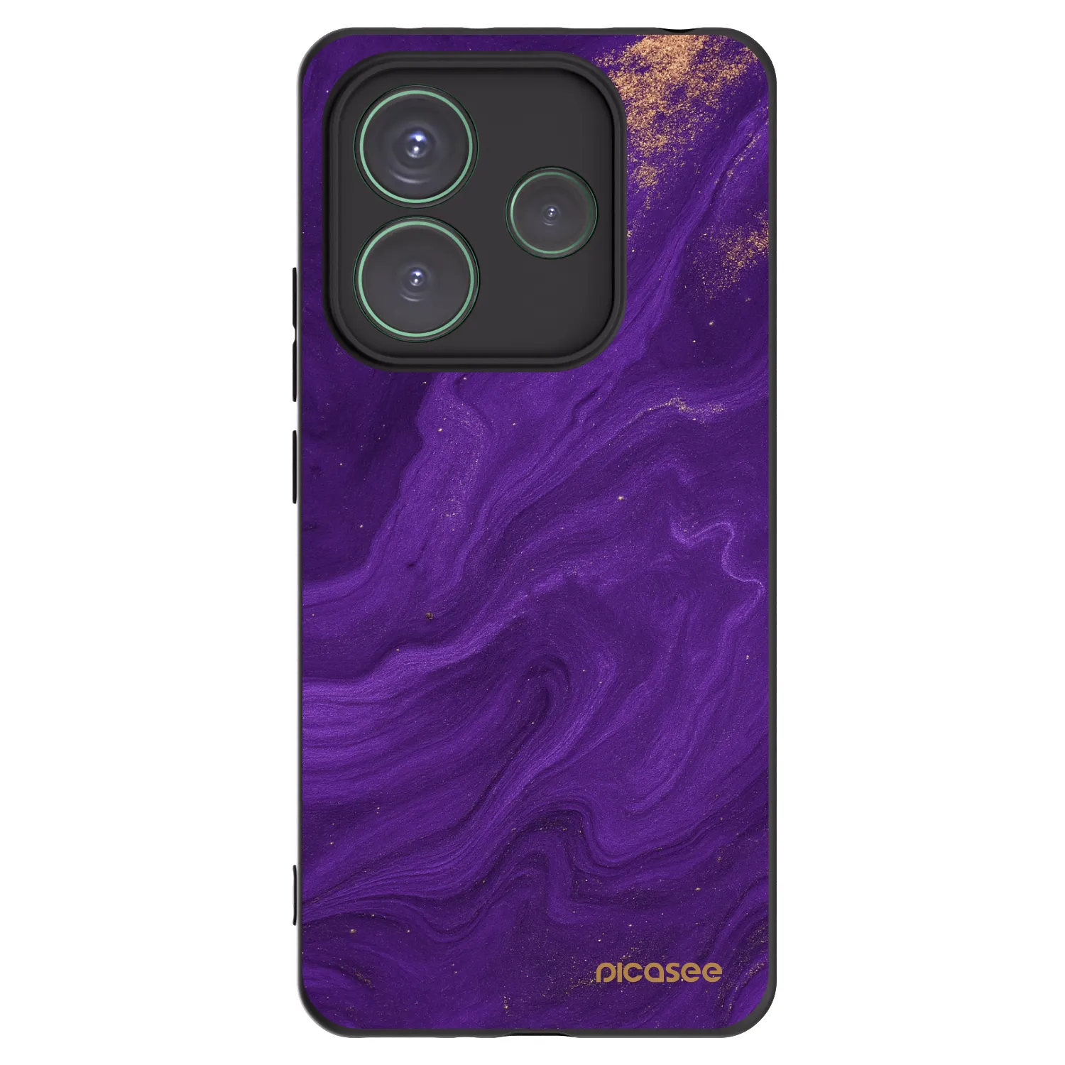 Picasee Xiaomi Redmi Note 14 5G Hülle - Schwarzes Silikon - Purple