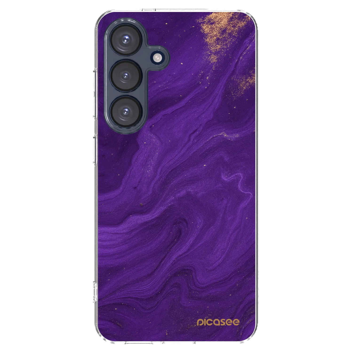 Picasee Samsung Galaxy S25 5G Hülle - Transparentes Silikon - Purple
