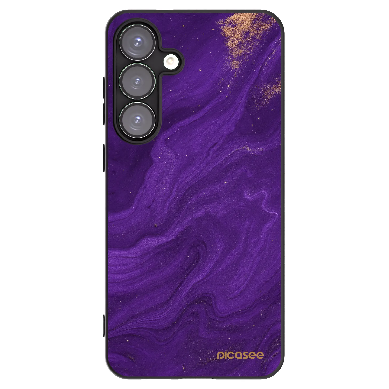 Picasee Samsung Galaxy S25+ 5G Hülle - Schwarzes Silikon - Purple