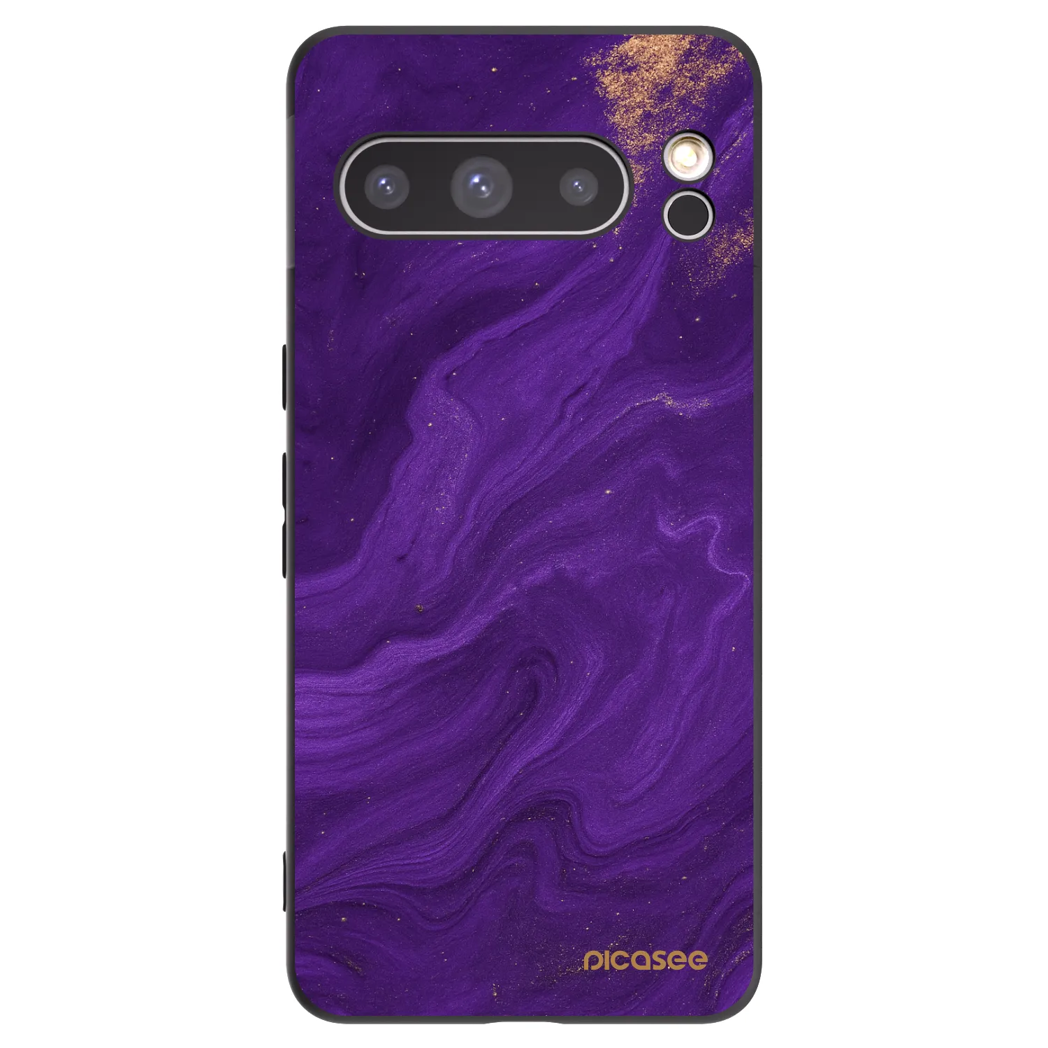 Picasee Google Pixel 8 Pro Hülle - Schwarzes Silikon - Purple