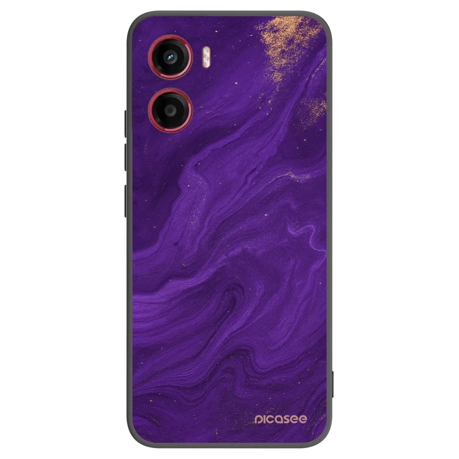 Picasee Motorola Moto G05 Hülle - Schwarzes Silikon - Purple
