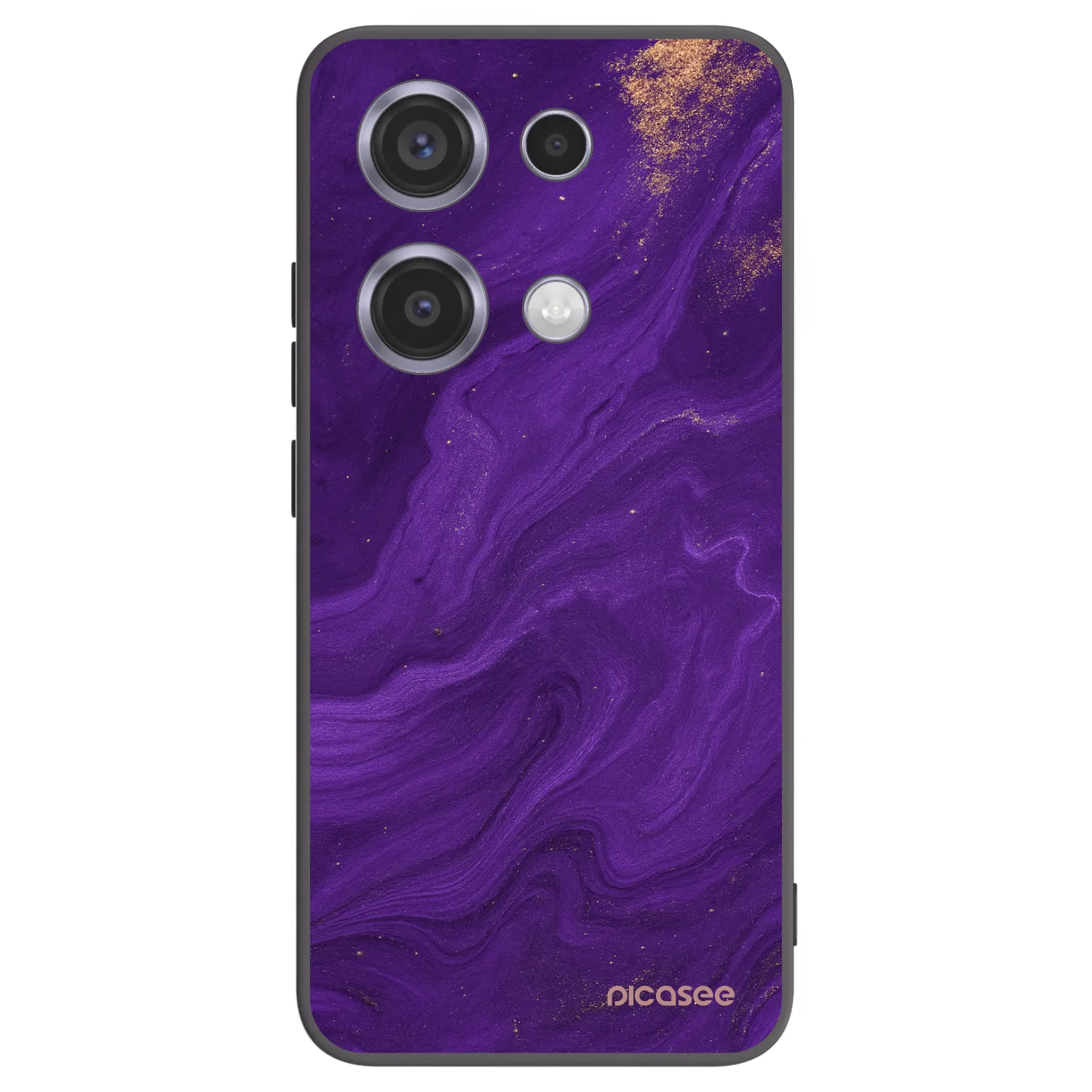 Picasee Xiaomi Redmi Note 14S Hülle - Schwarzes Silikon - Purple