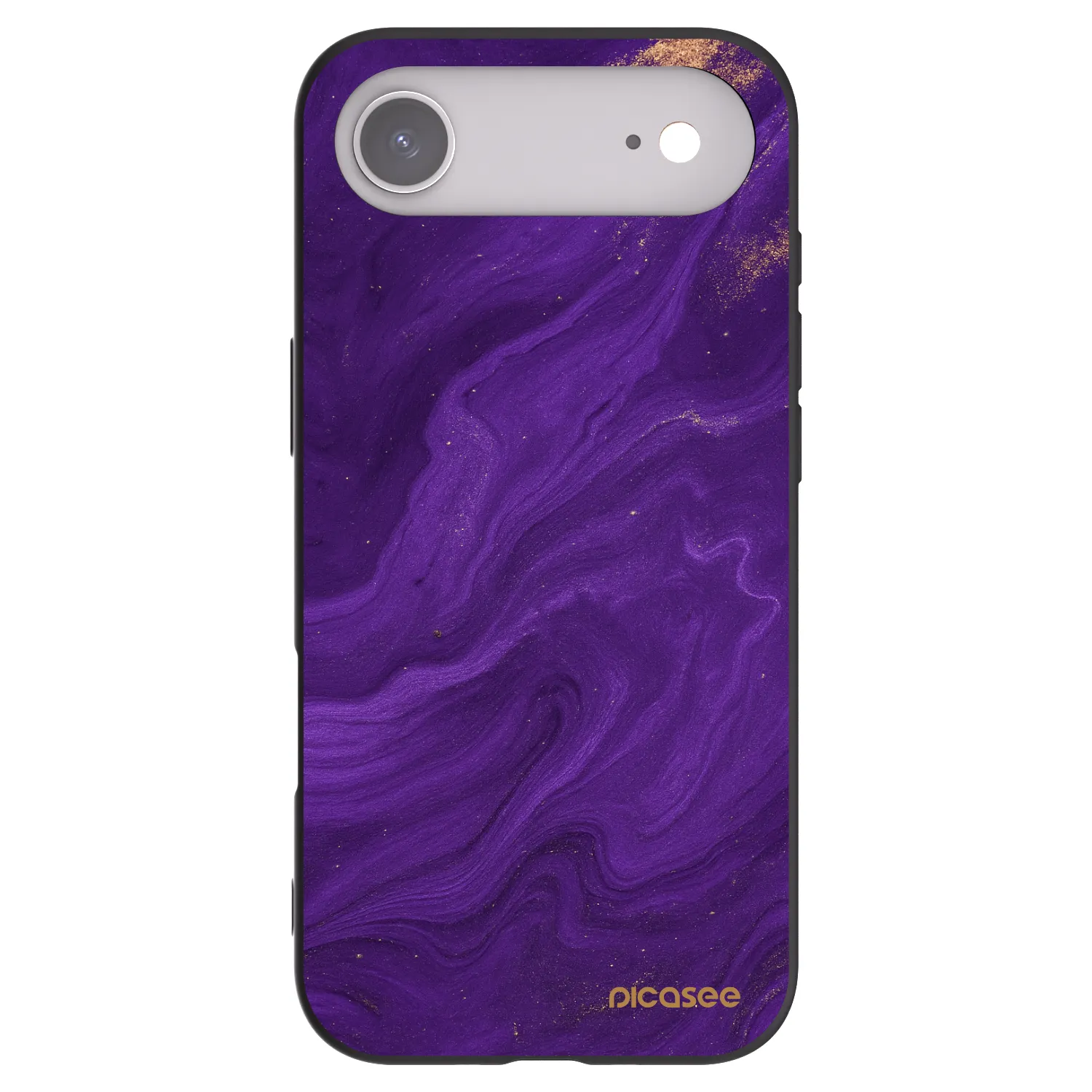 Picasee Apple iPhone Air Hülle - Schwarzes Silikon - Purple